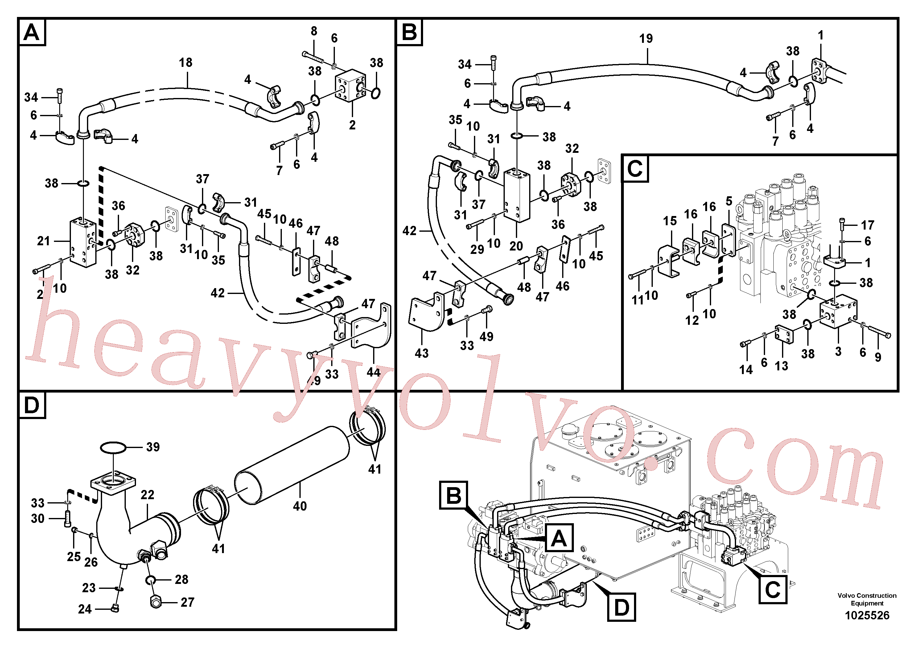 Volvo excavator part VOE14538515 Block for sale