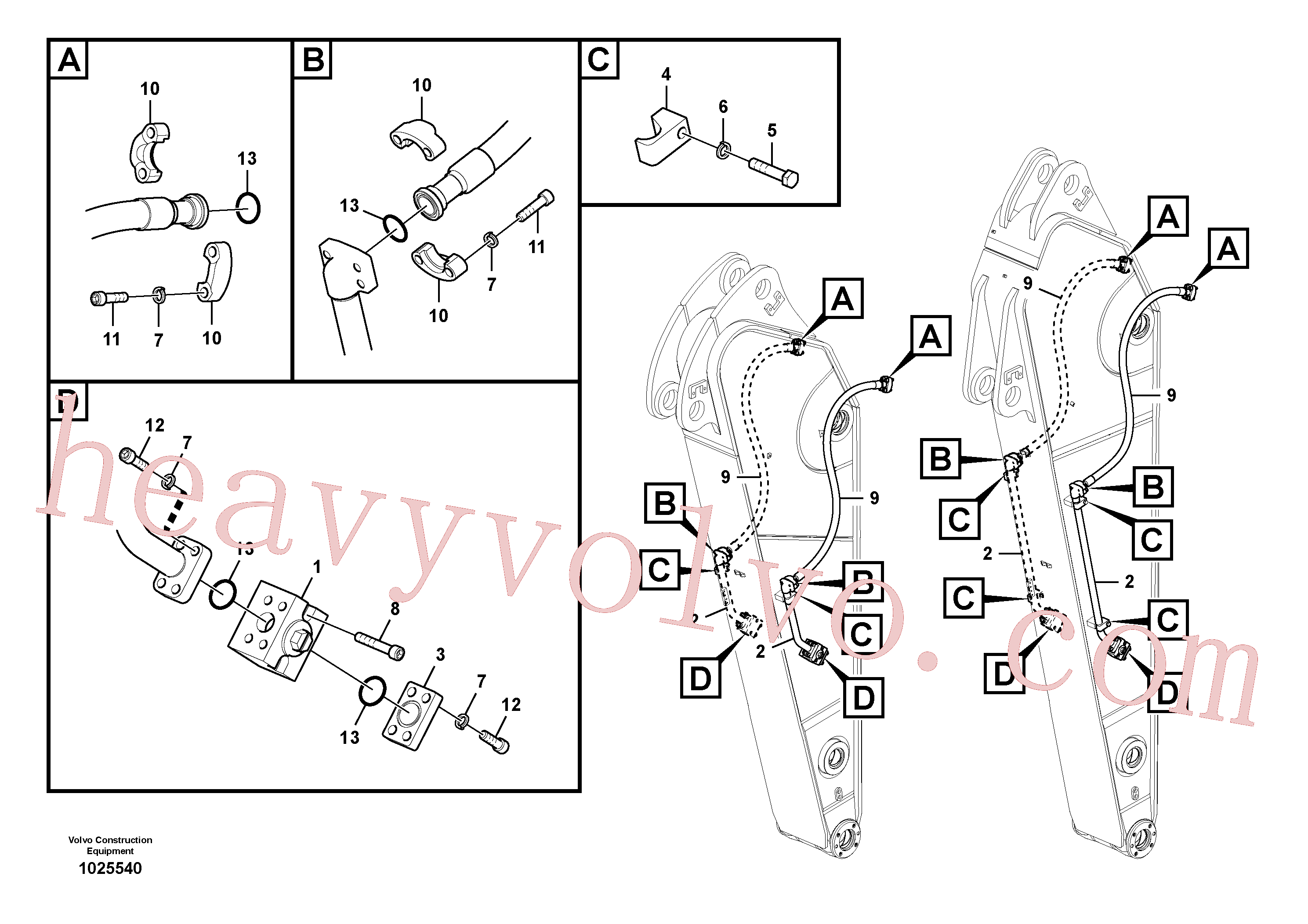 China Made SA9495-17654 Xtraflex/5000 parts for Volvo Excavator