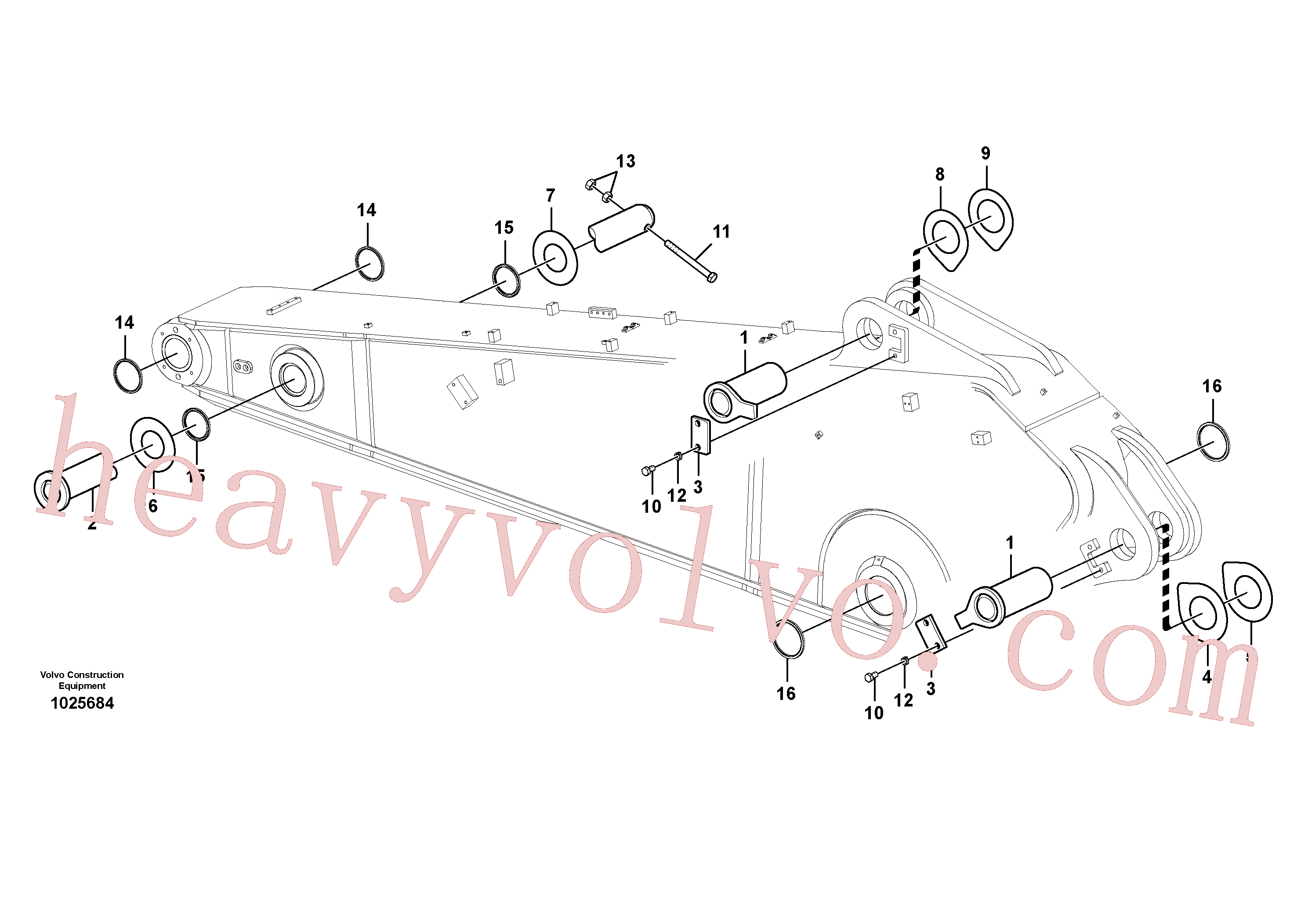 VOE997484 Hexagon screw for Volvo Excavator Parts