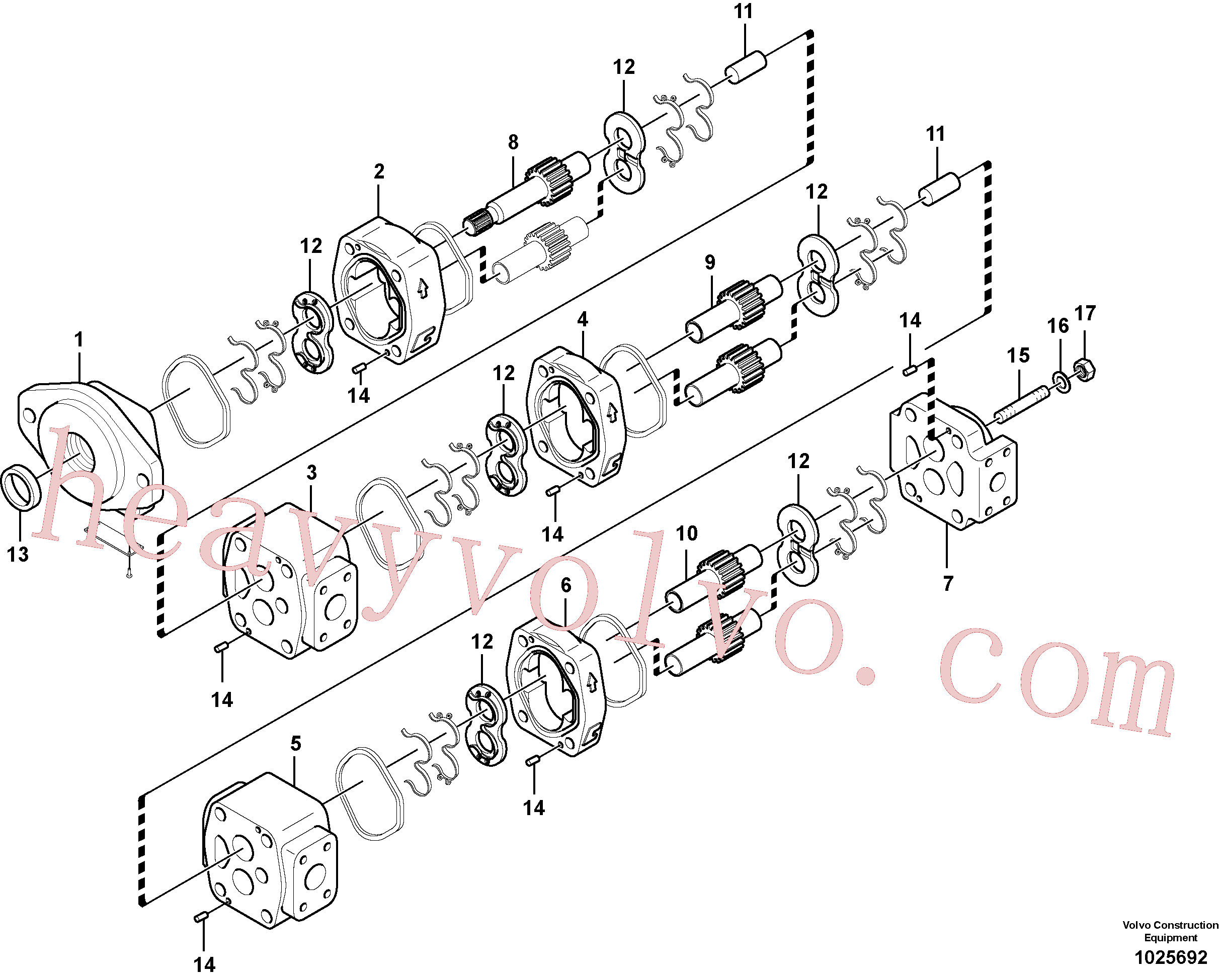 VOE14559968 Gear for Volvo Excavator Parts