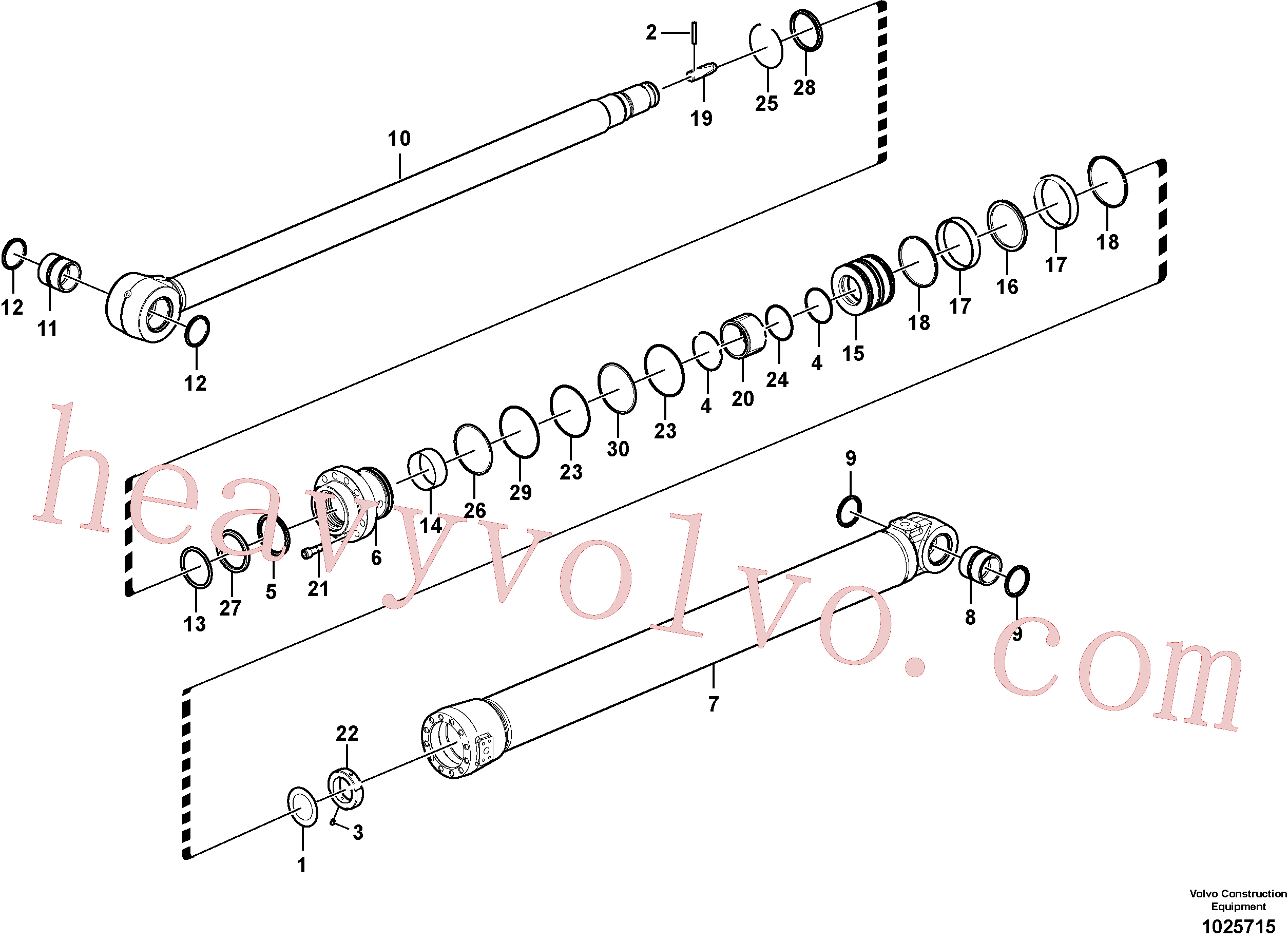 Volvo VOE14550433 Dipper arm cylinder aftermarket part for sale