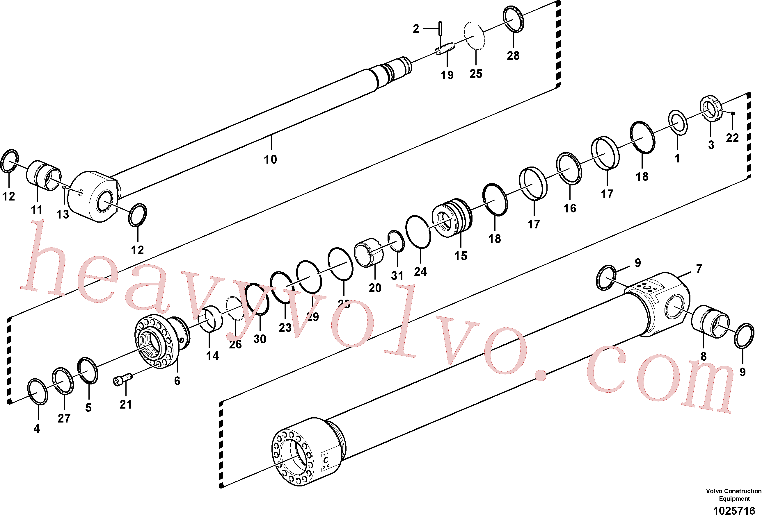 Volvo excavator part VOE14550712 Dip Arm Cylind for sale
