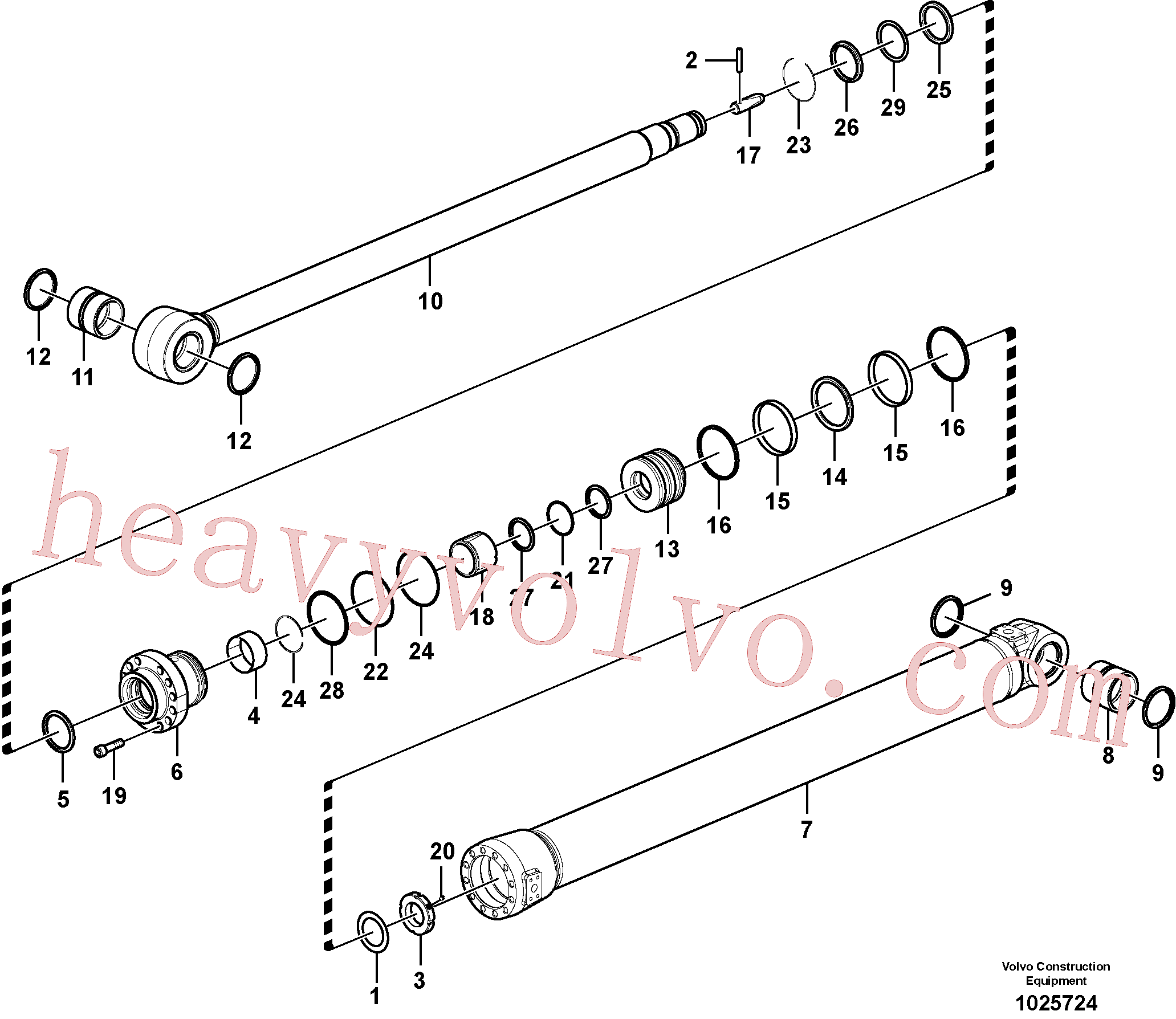 VOE14606250 Piston for Volvo Excavator spare