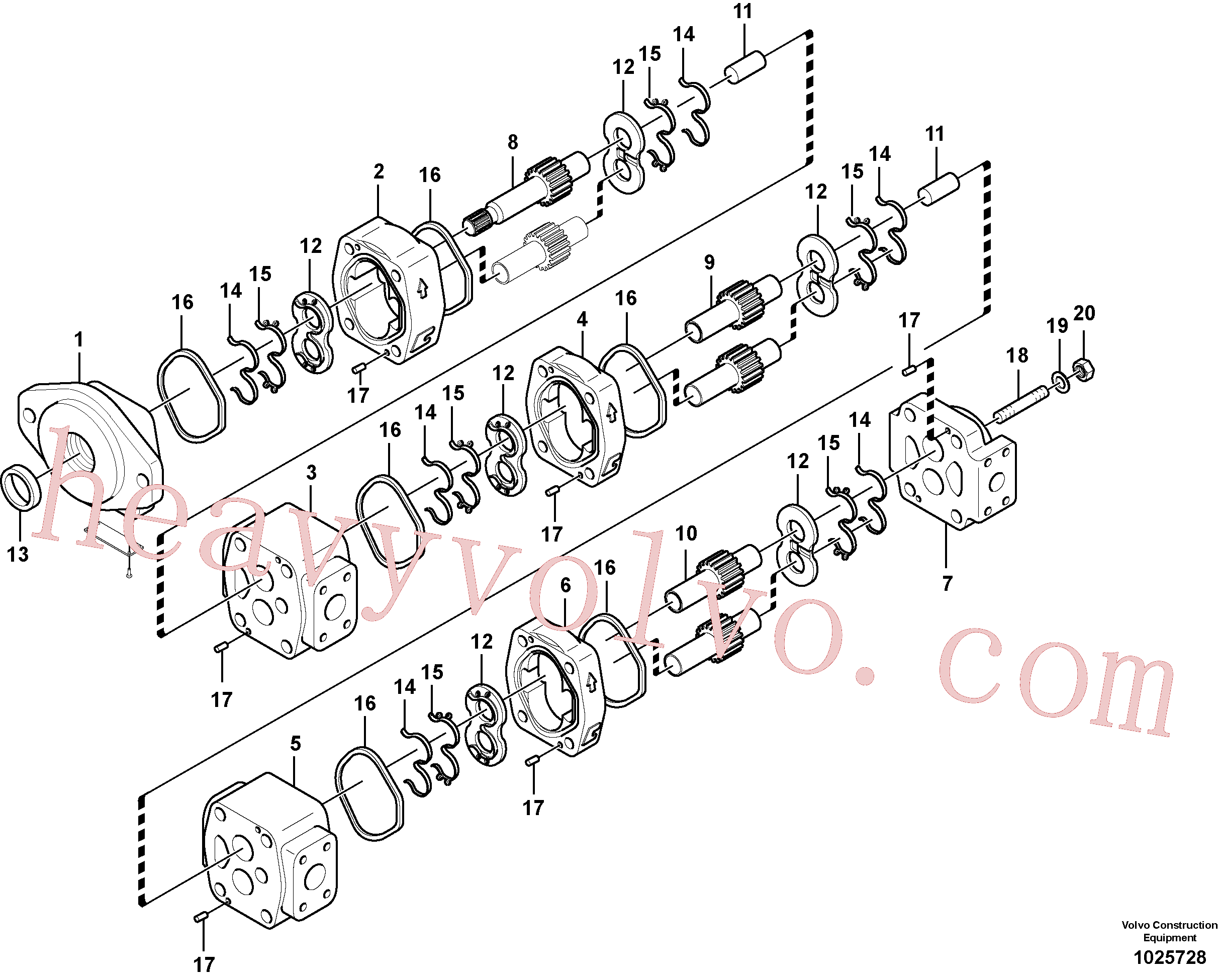 VOE14541672 Pump for Volvo Excavator spare