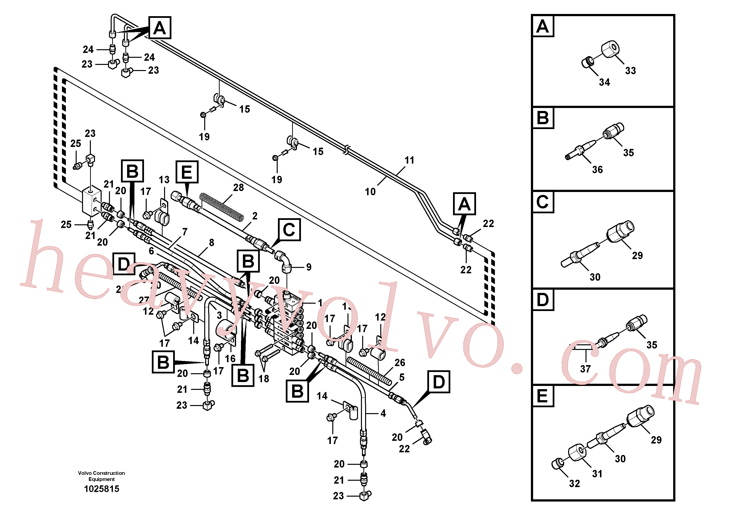 Volvo excavator part VOE14556672 Nut for sale