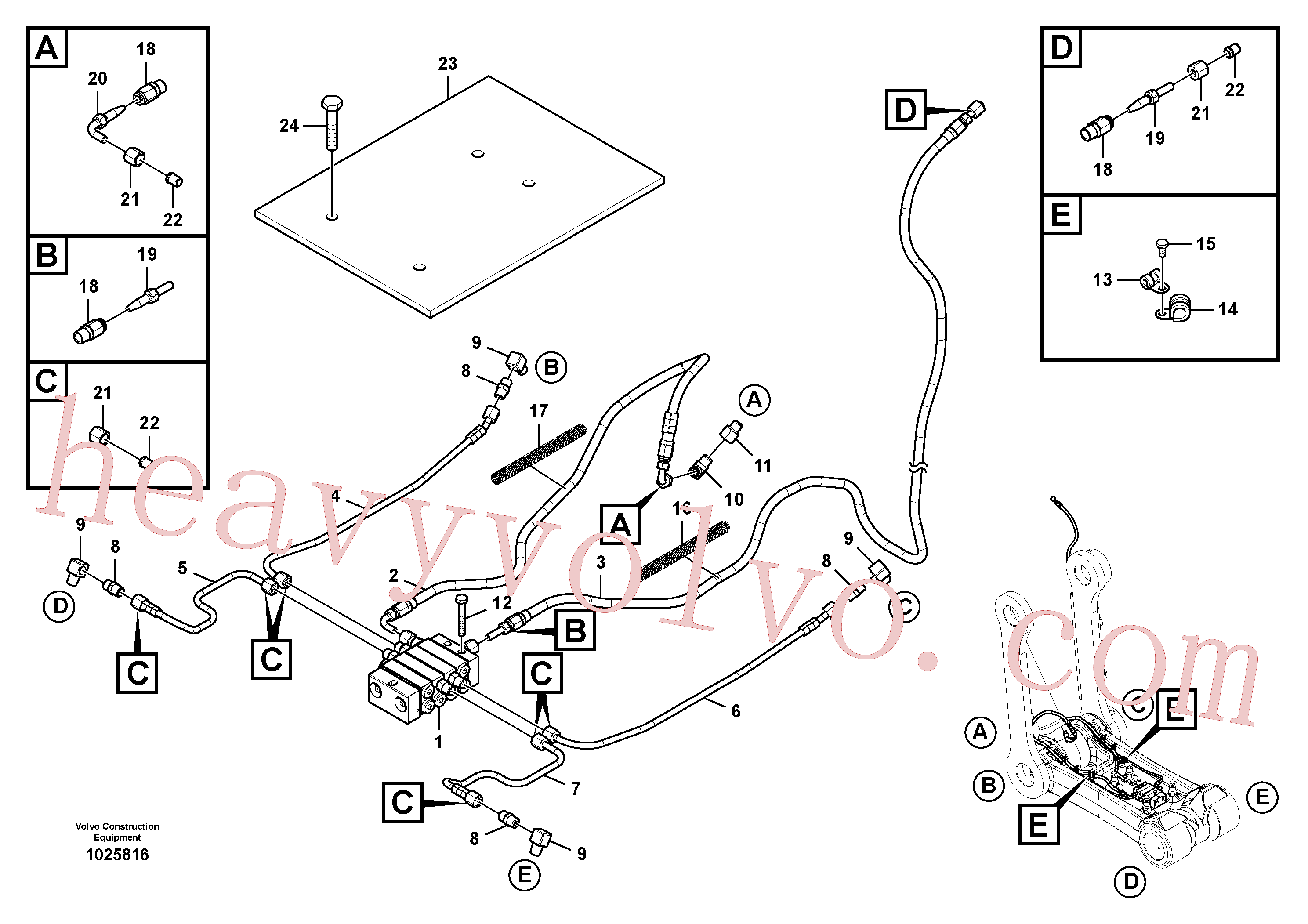 Volvo excavator part VOE14556672 Nut for sale