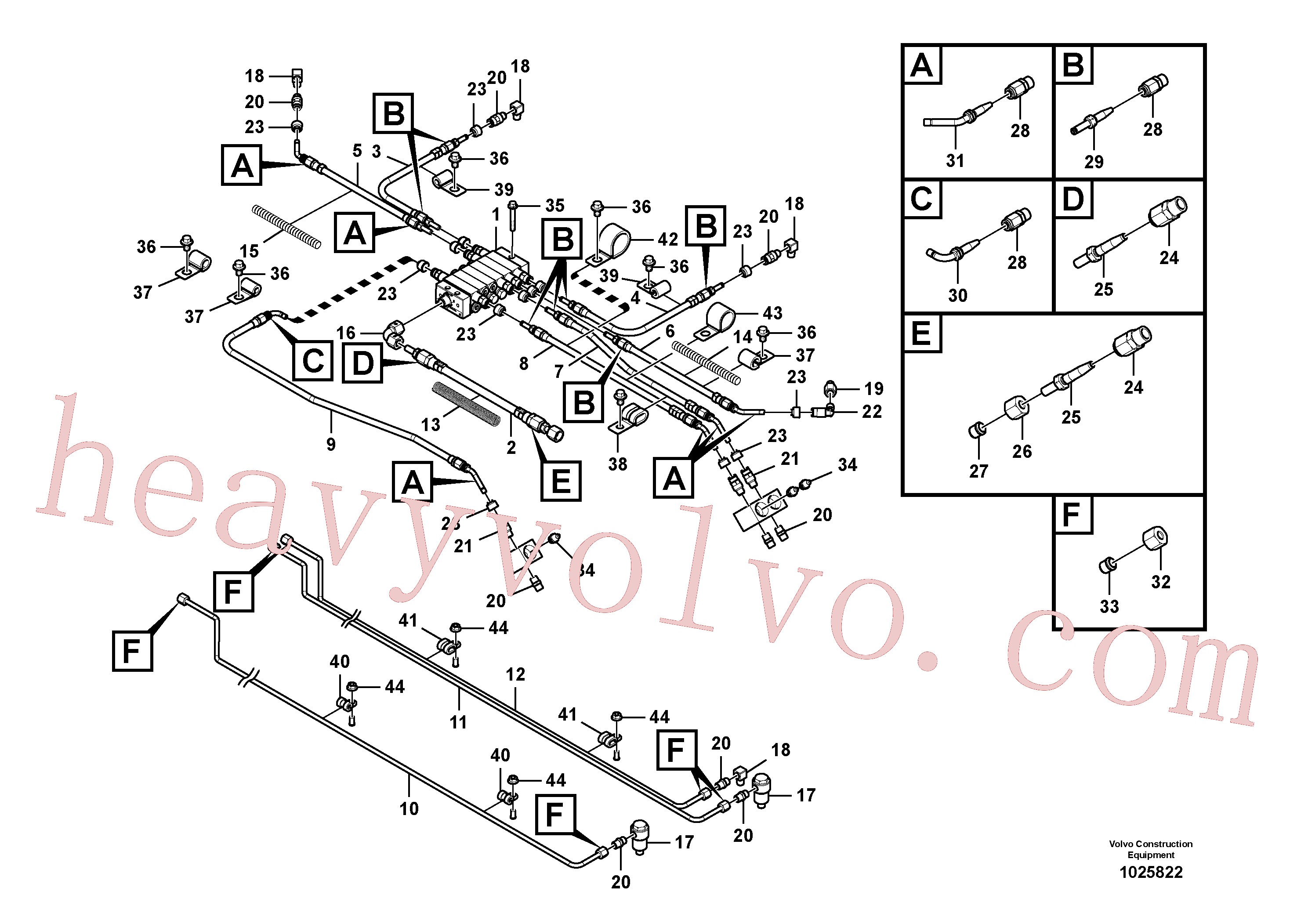 Volvo excavator part VOE14556672 Nut for sale