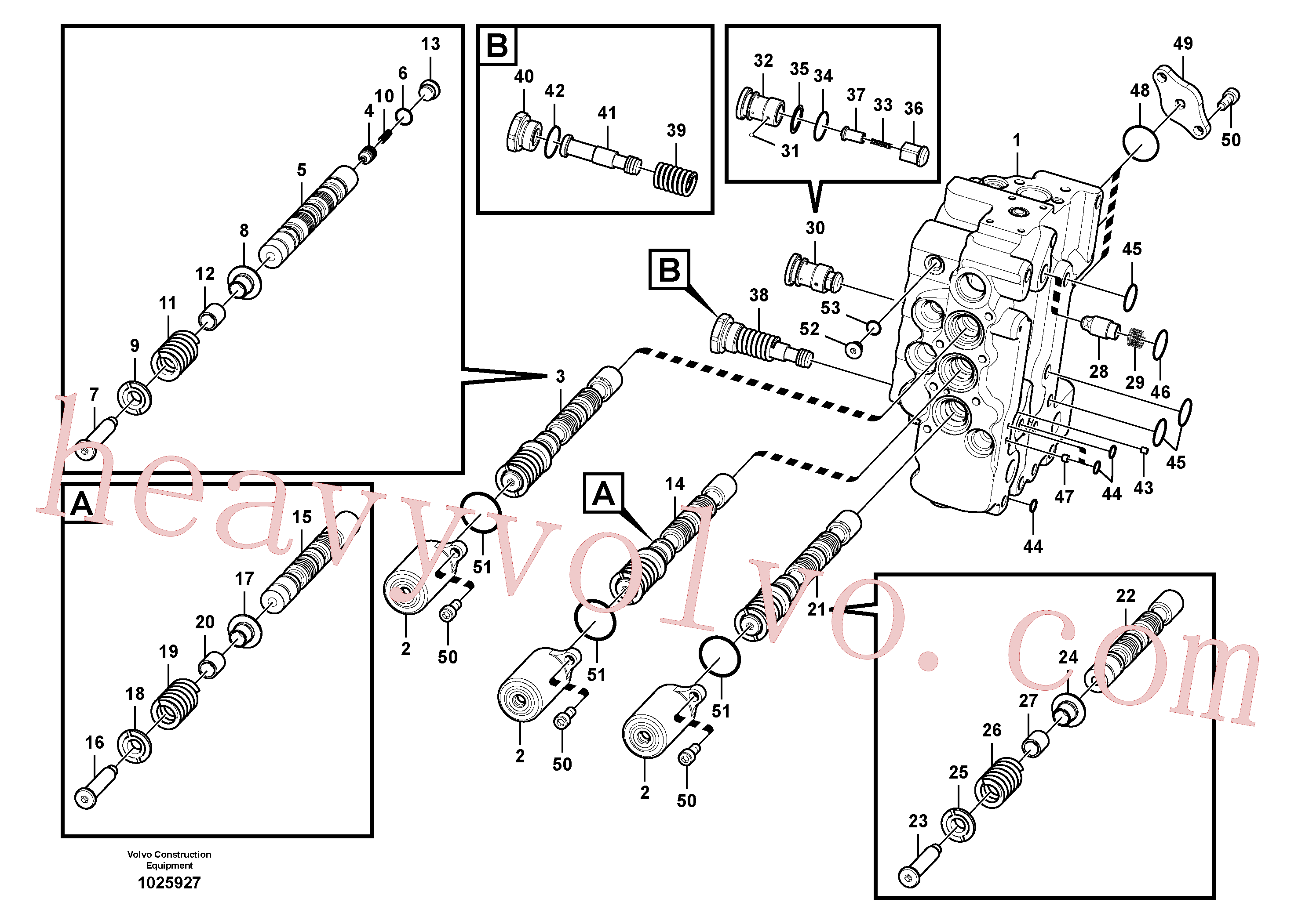 China Made SA7272-03041 Spool parts for Volvo Excavator