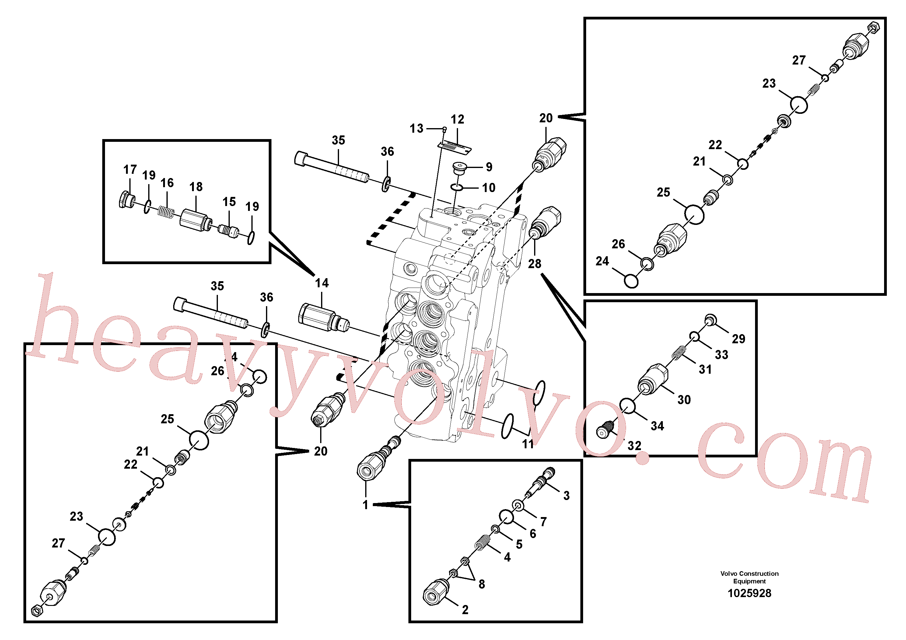 VOE14602565 Poppet for Volvo Excavator spare