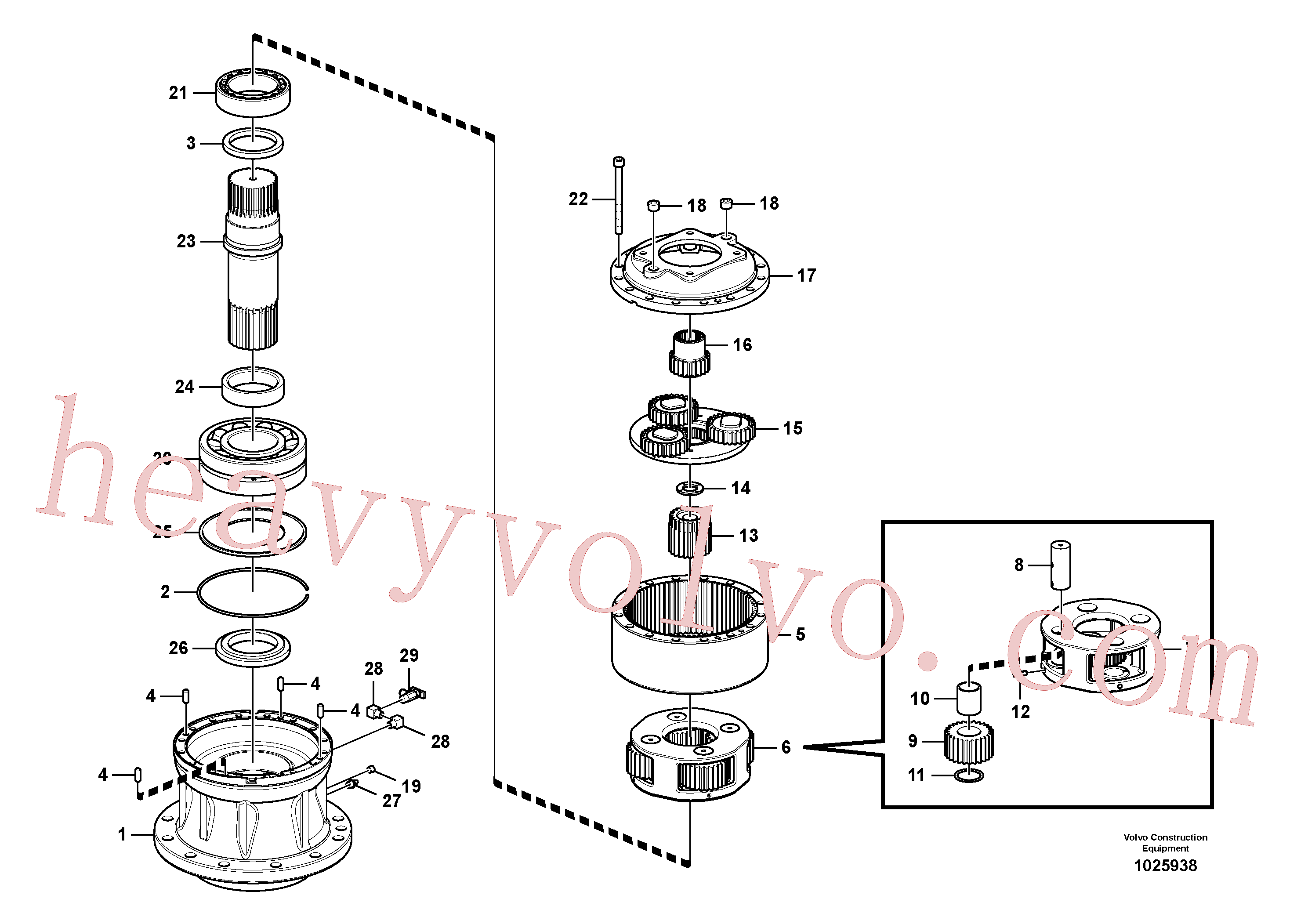 SA8230-22880 Bushing for Volvo Excavator Parts
