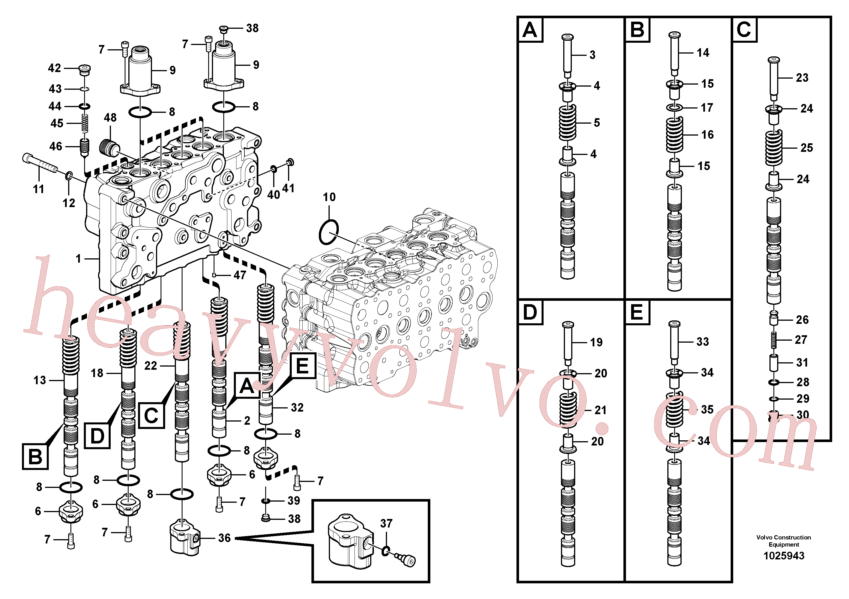 Volvo excavator part SA7273-10510 Spring for sale