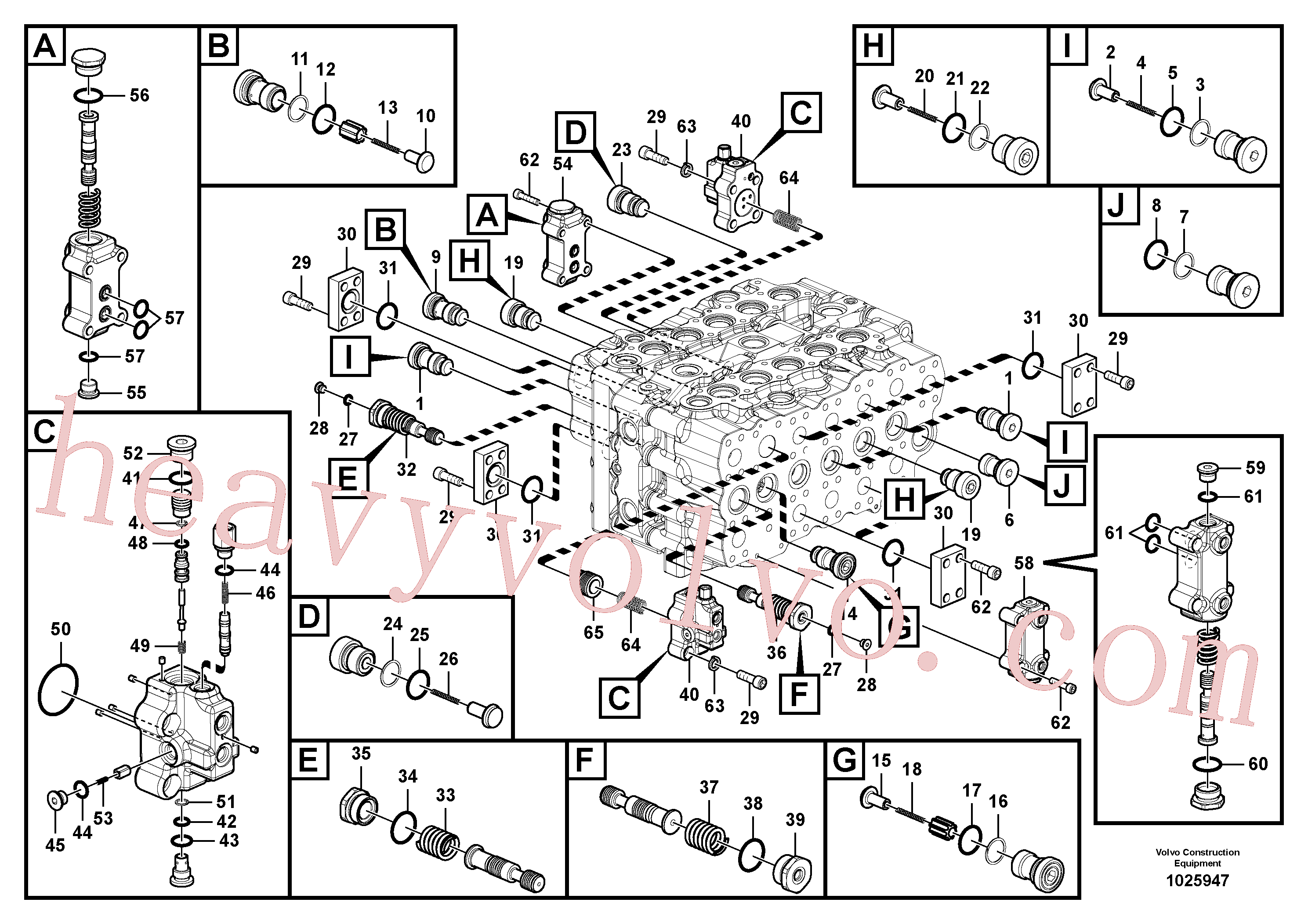 Volvo excavator part VOE14597191 Valve for sale