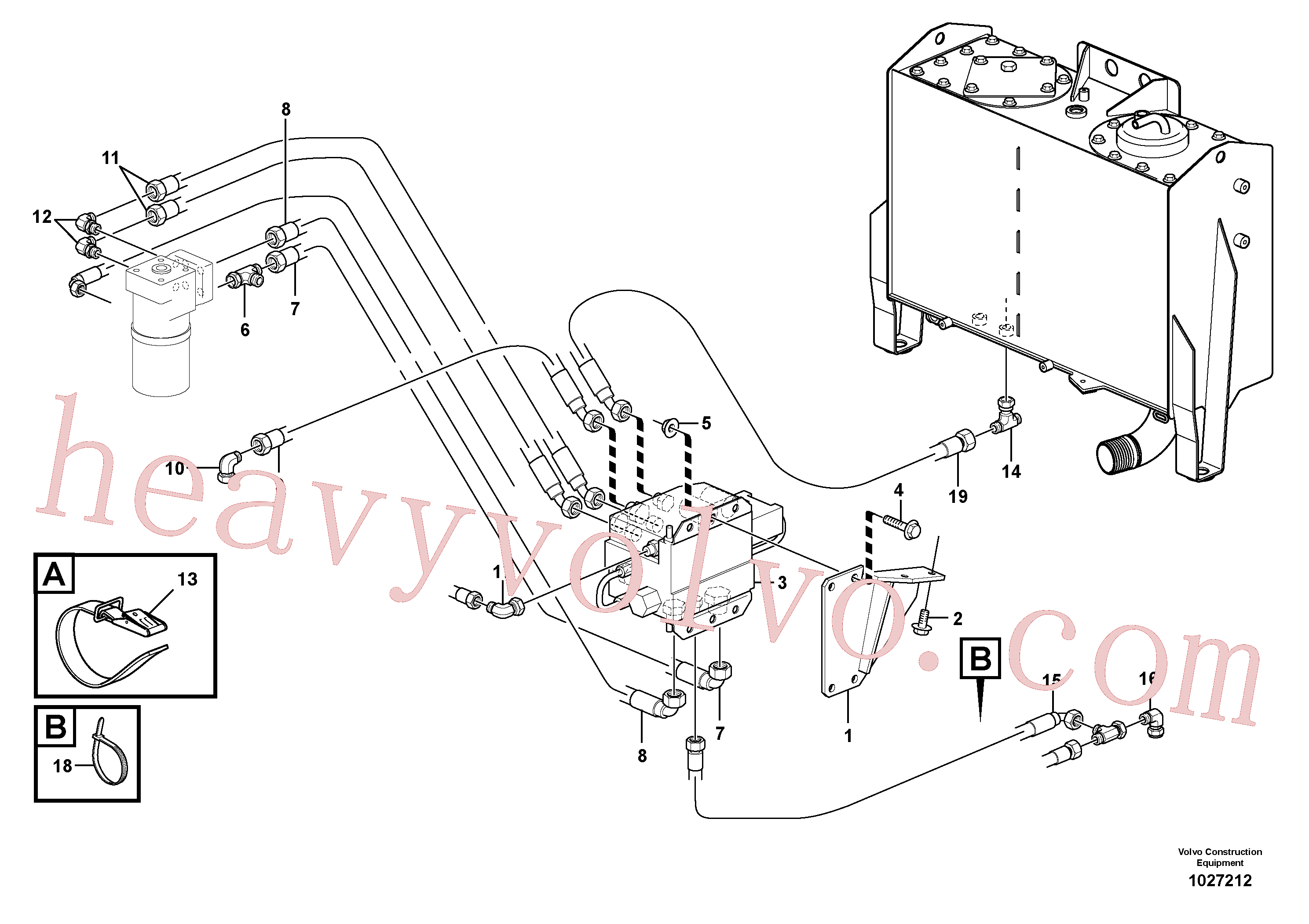 VOE938661 Hose assembly for Volvo Excavator spare