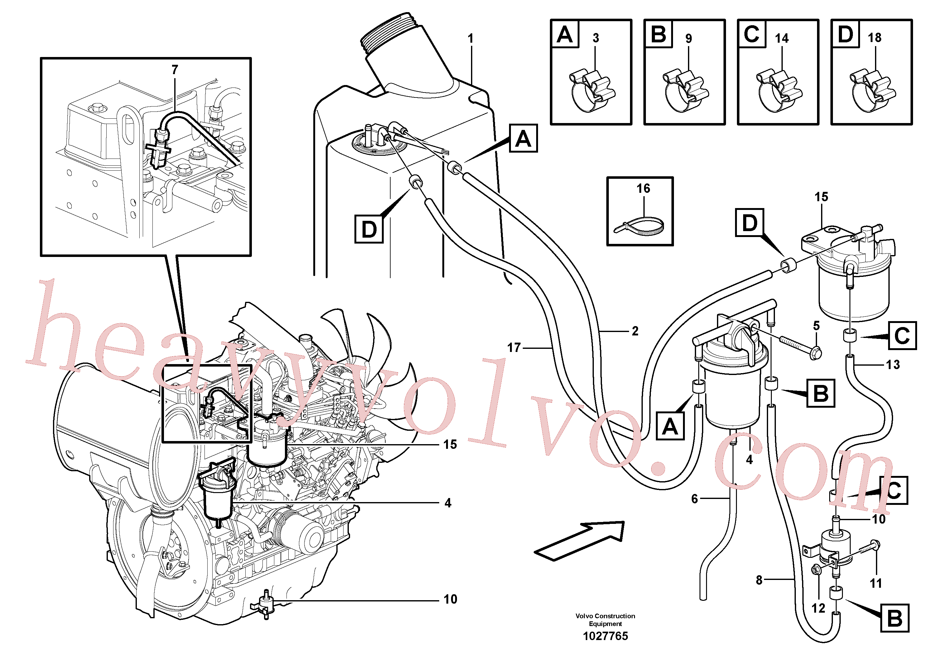 VOE947542 Flange screw for Volvo Excavator Parts