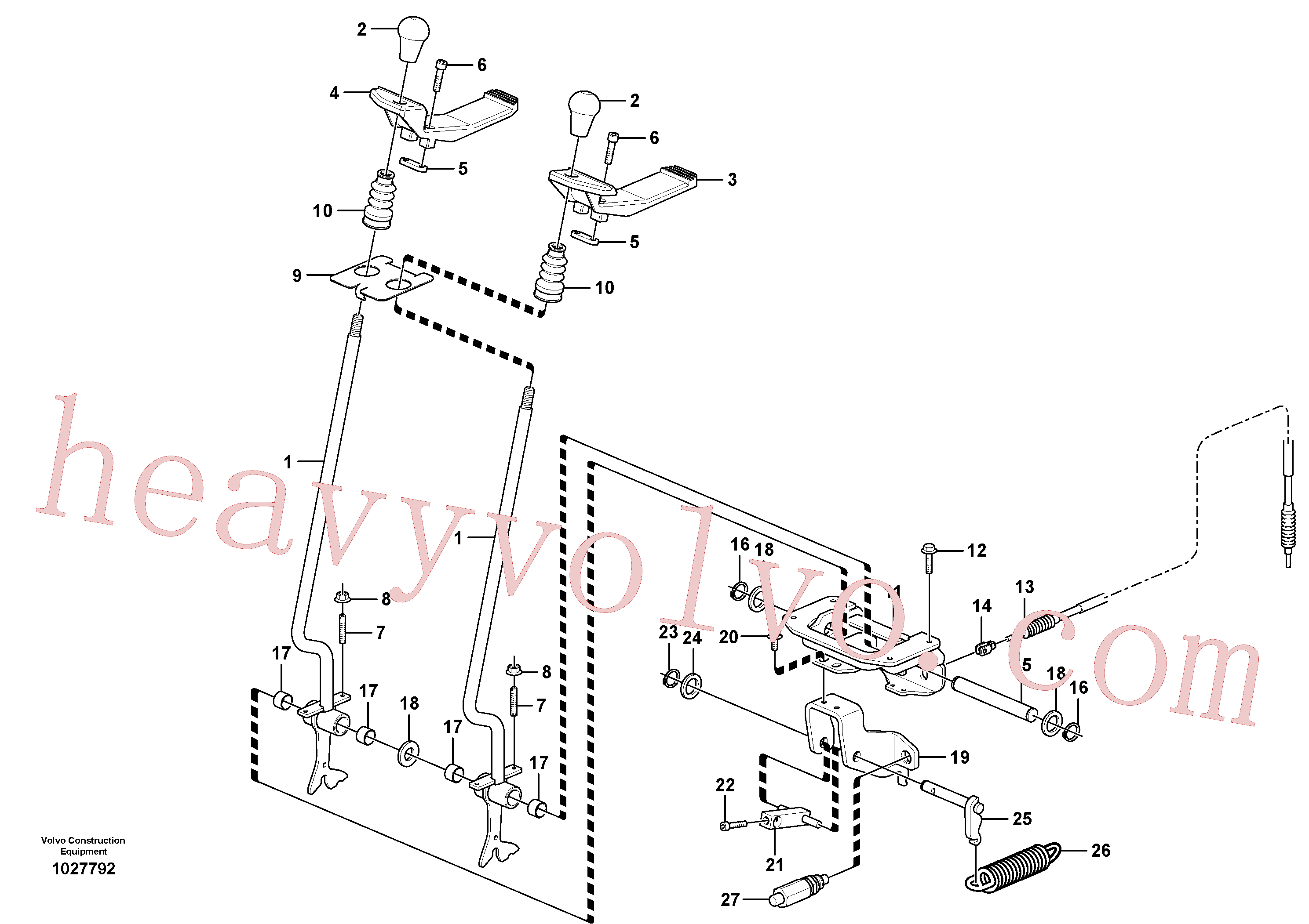 China Made VOE11808068 Control Cable parts for Volvo Excavator