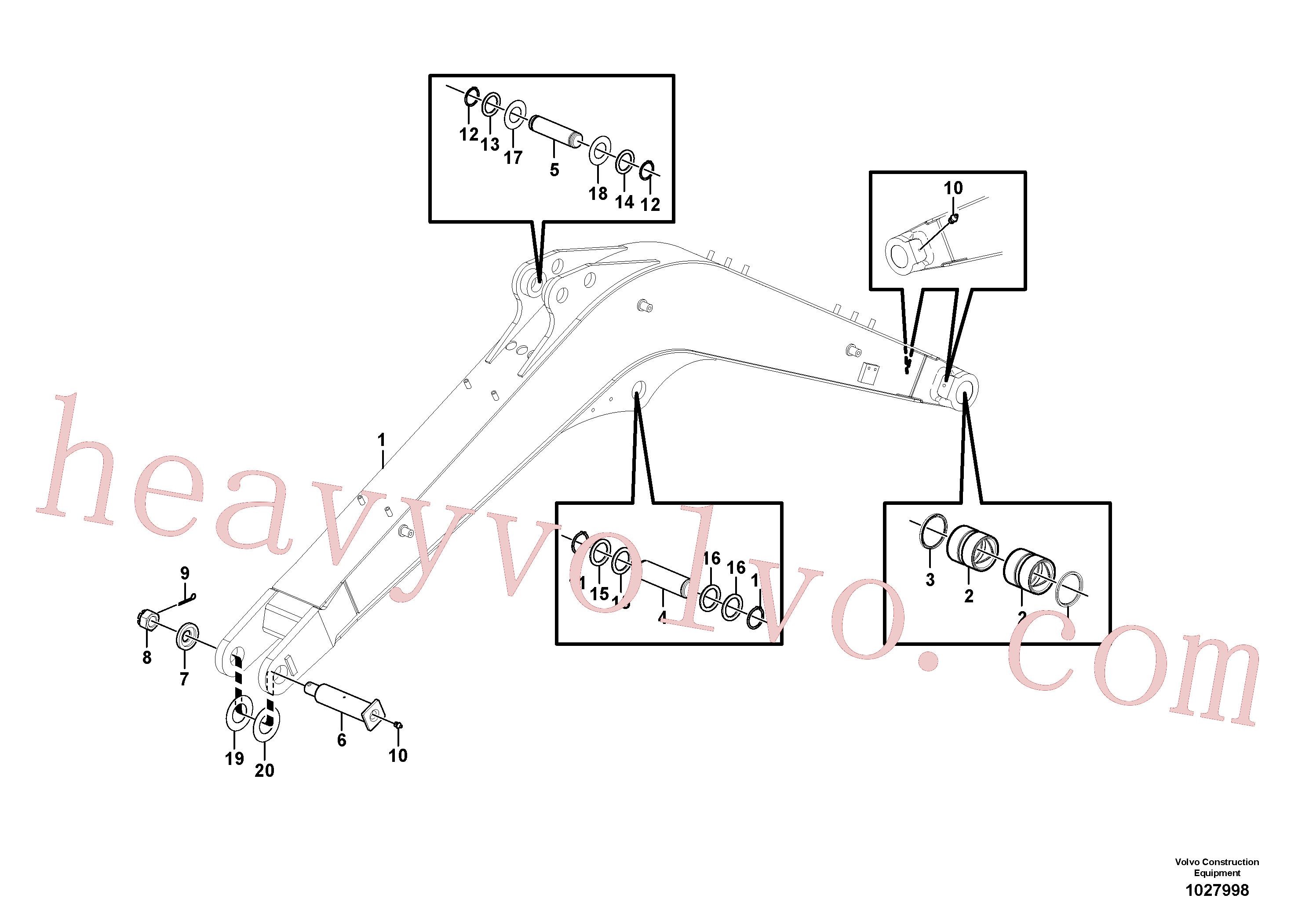 Volvo excavator part VOE907889 Split pin for sale