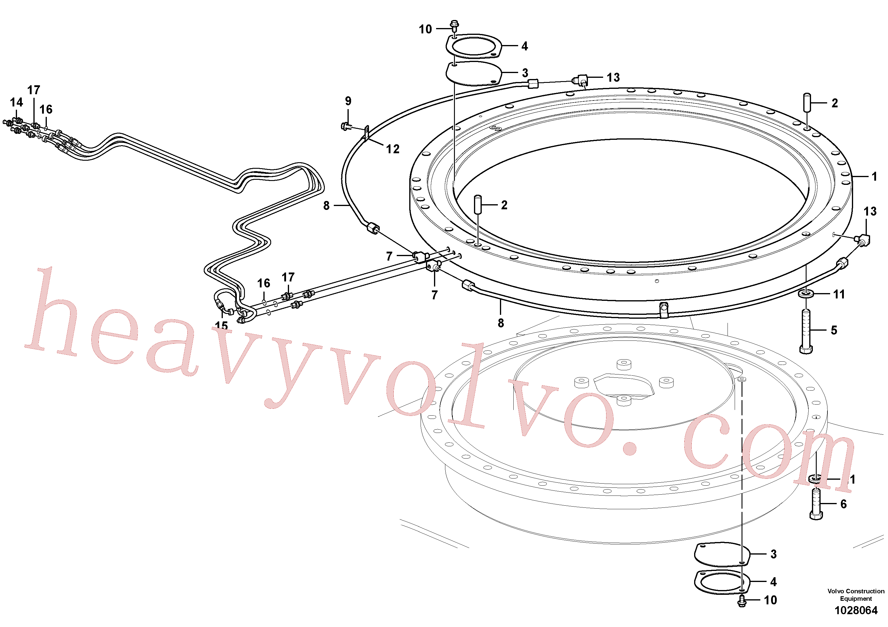 Volvo excavator part VOE14647524 Swing gear for sale
