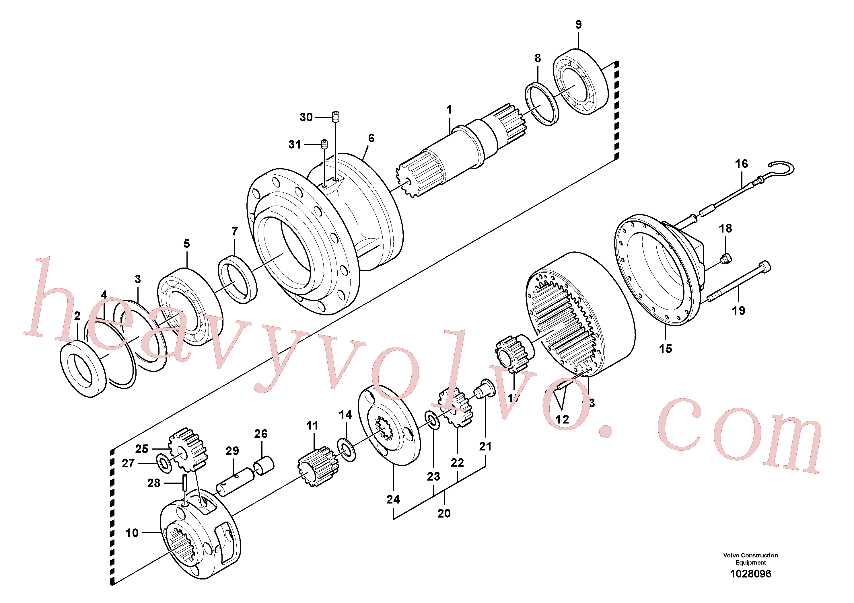 SA8230-22750 Gear for Volvo Excavator Parts