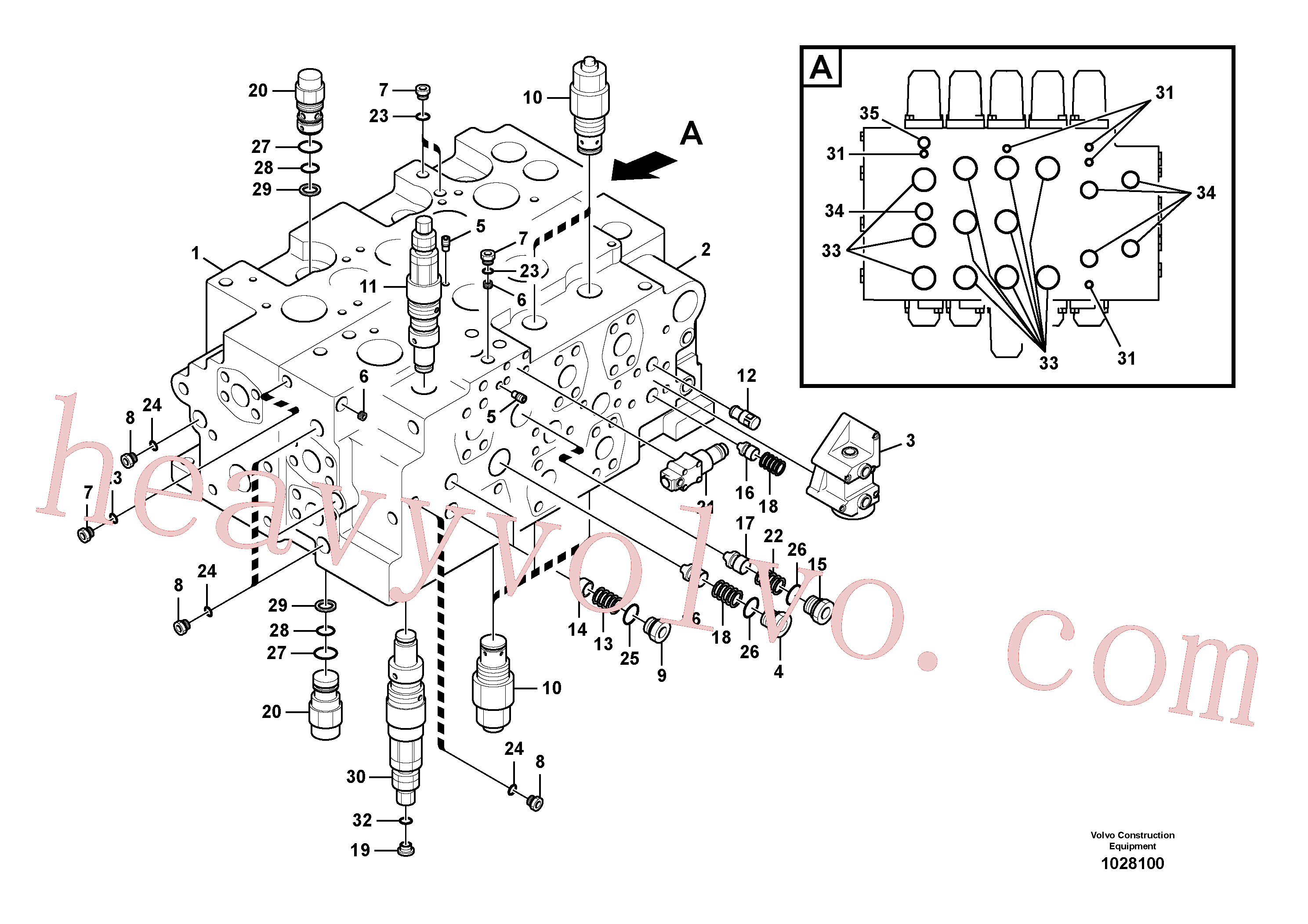 VOE14552975 Valve for Volvo Excavator spare