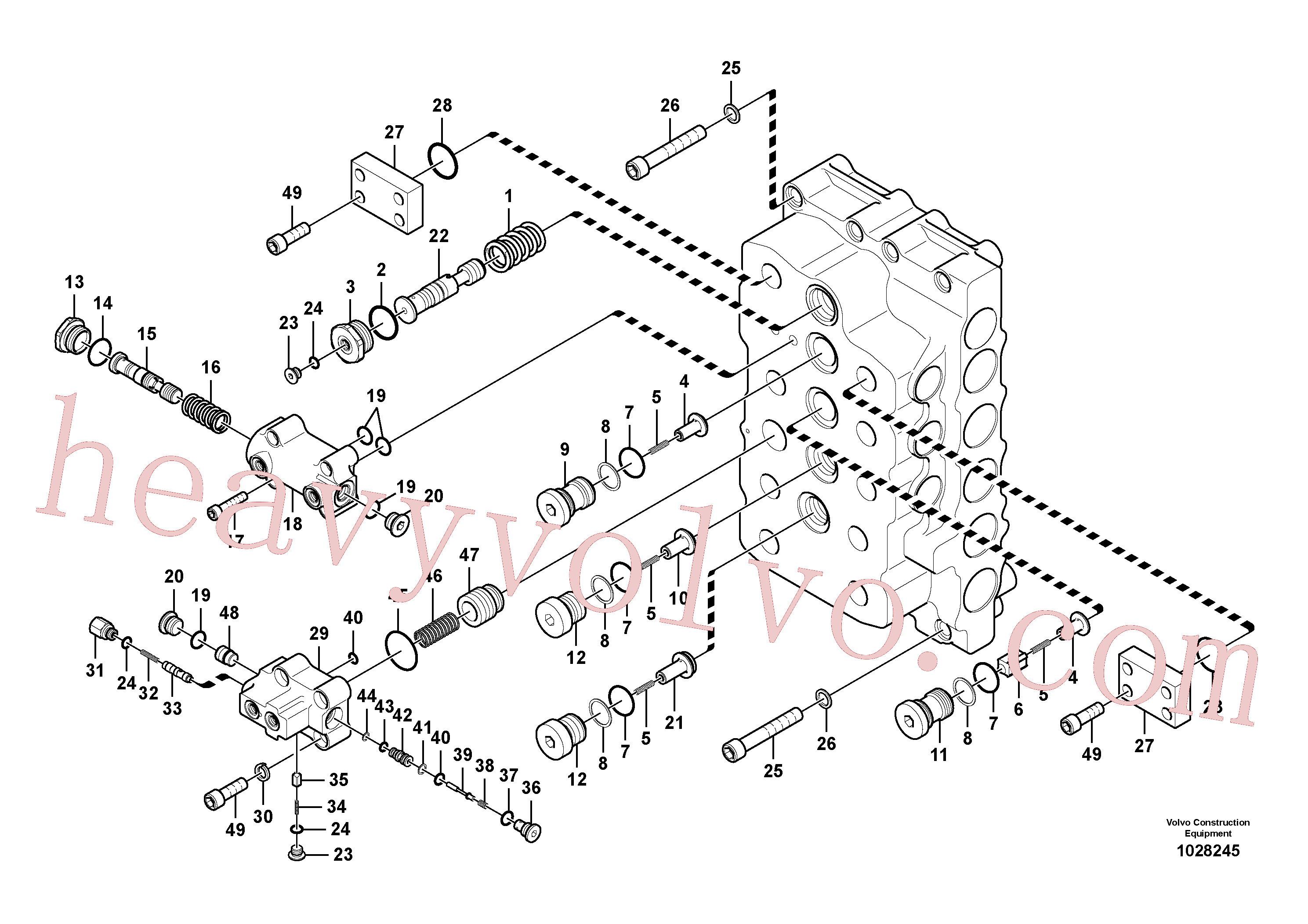 China Made VOE14597162 Spool parts for Volvo Excavator