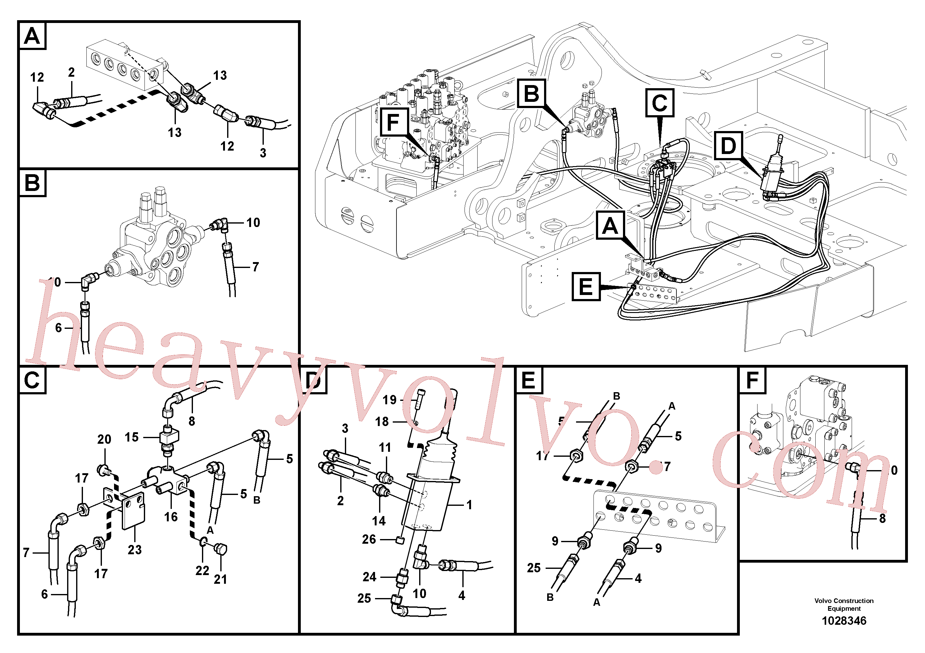 Volvo excavator part VOE937327 Pilot for sale