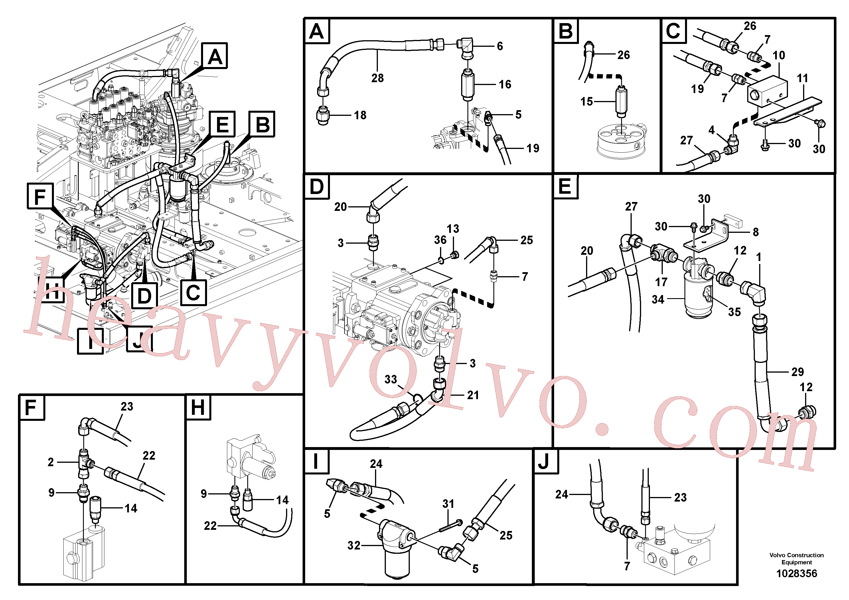 Volvo VOE938000 Hose assembly aftermarket part for sale