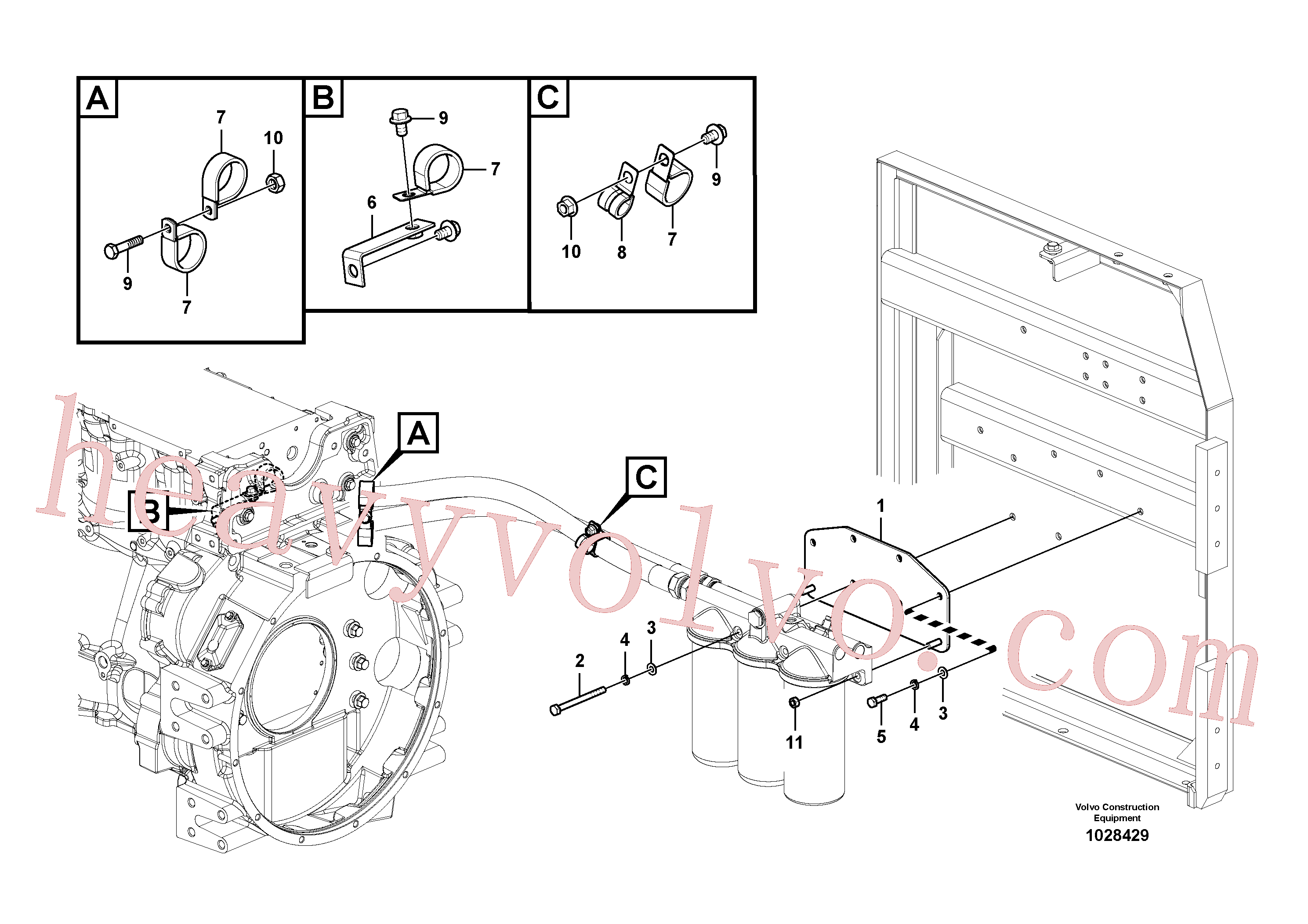 VOE983370 Hexagon screw for Volvo Excavator spare