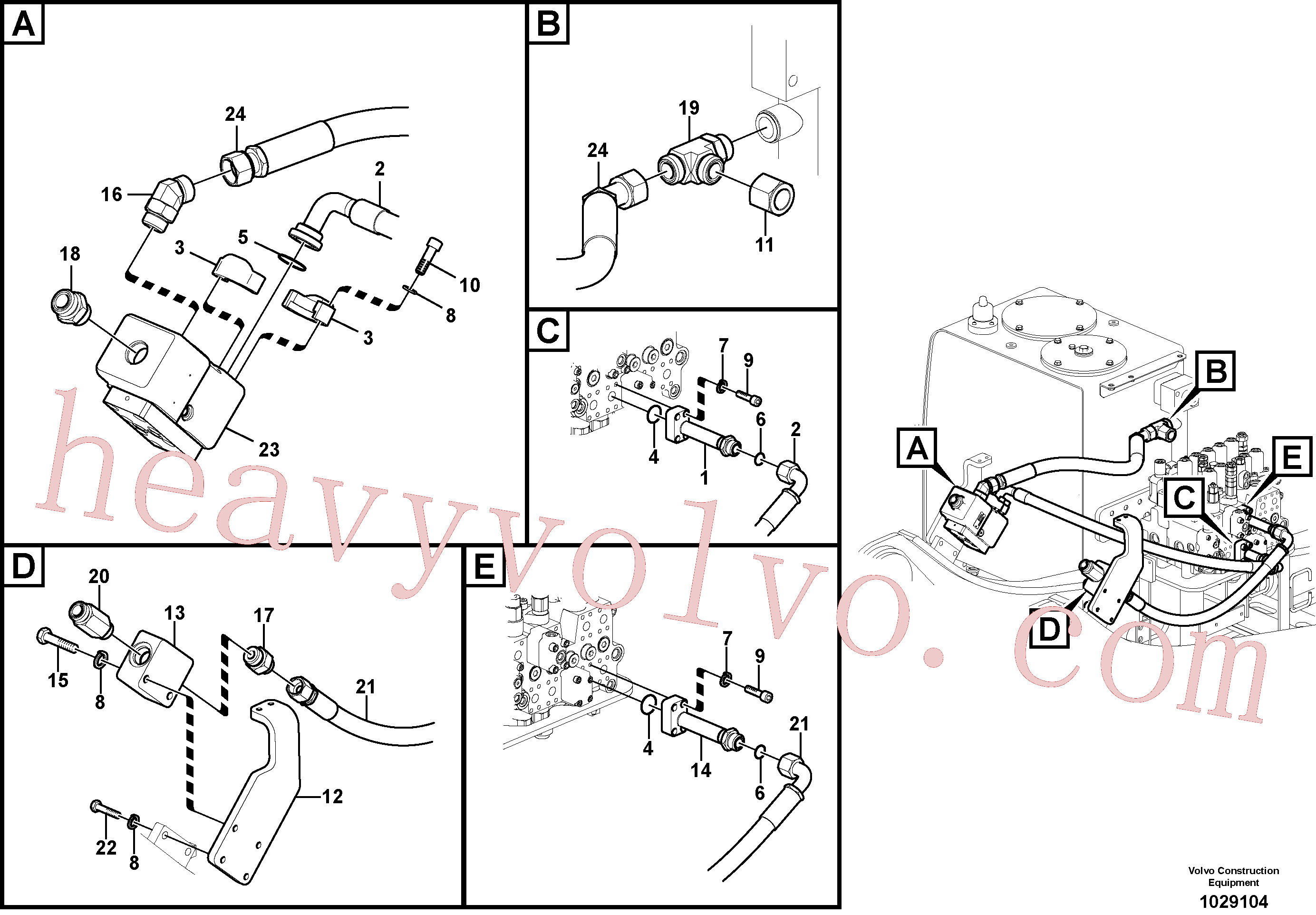 Volvo VOE937528 Hose assembly aftermarket part for sale