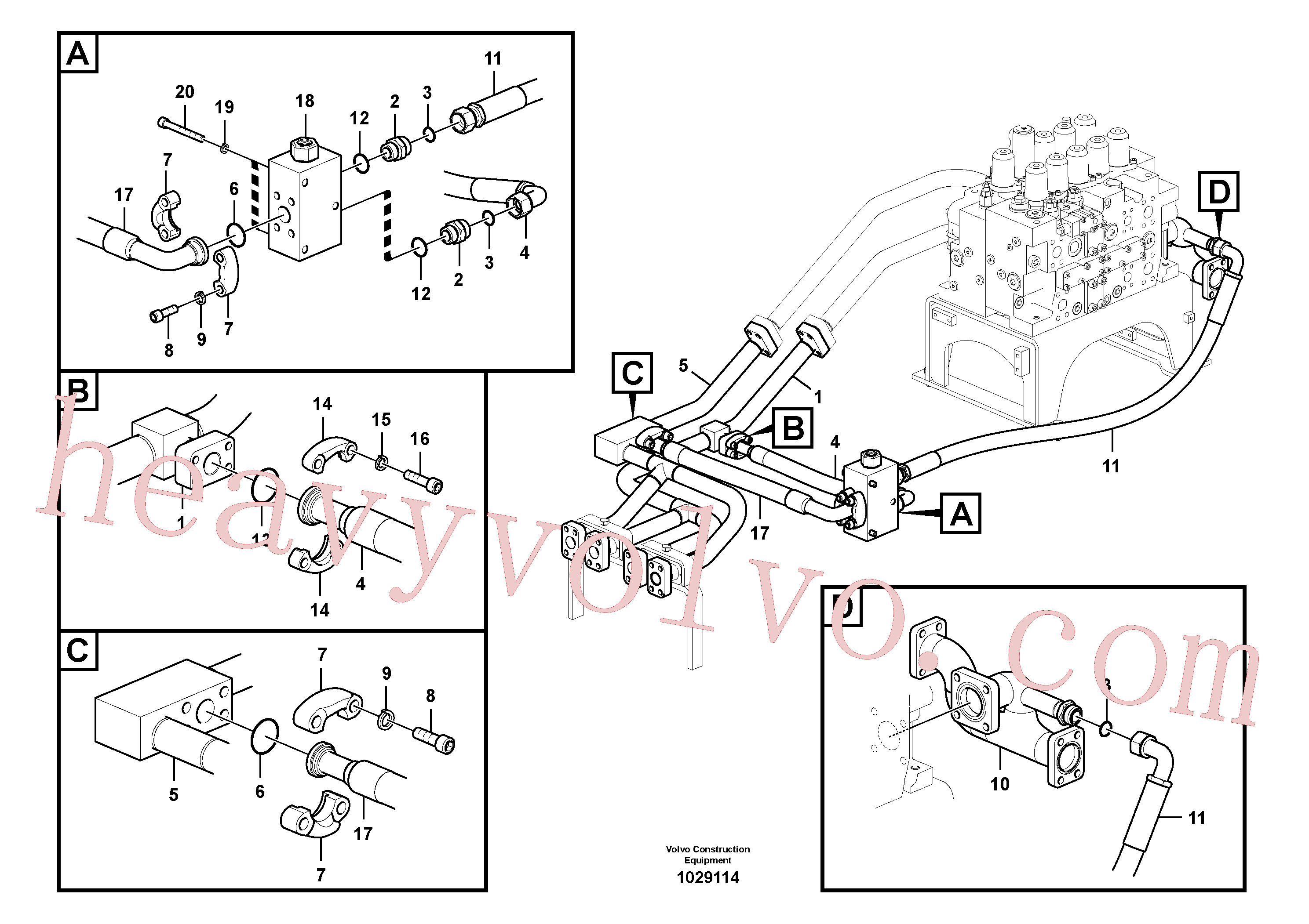 China Made VOE14677534 Pipe parts for Volvo Excavator