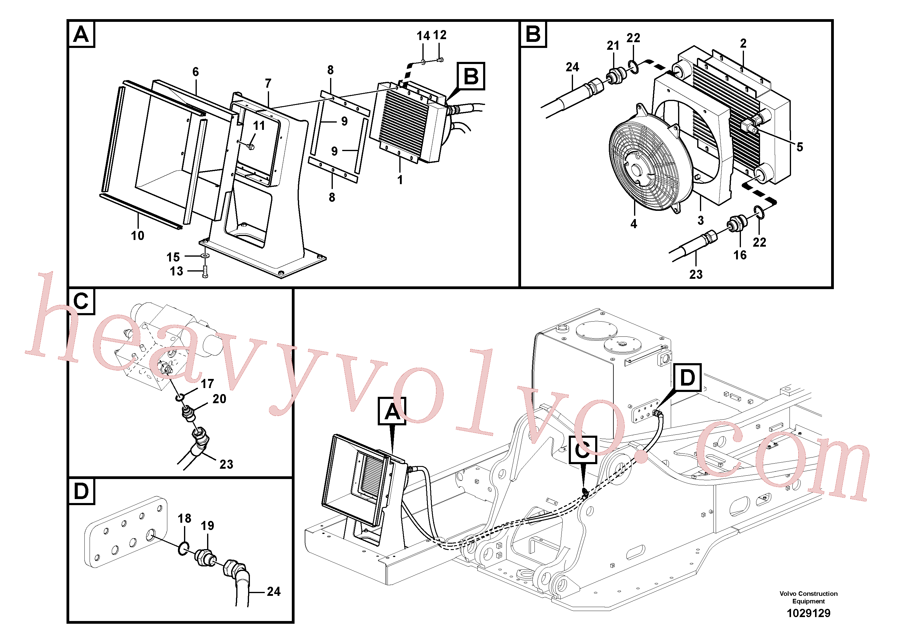 Volvo excavator part SA9452-04344 Hose assembly for sale