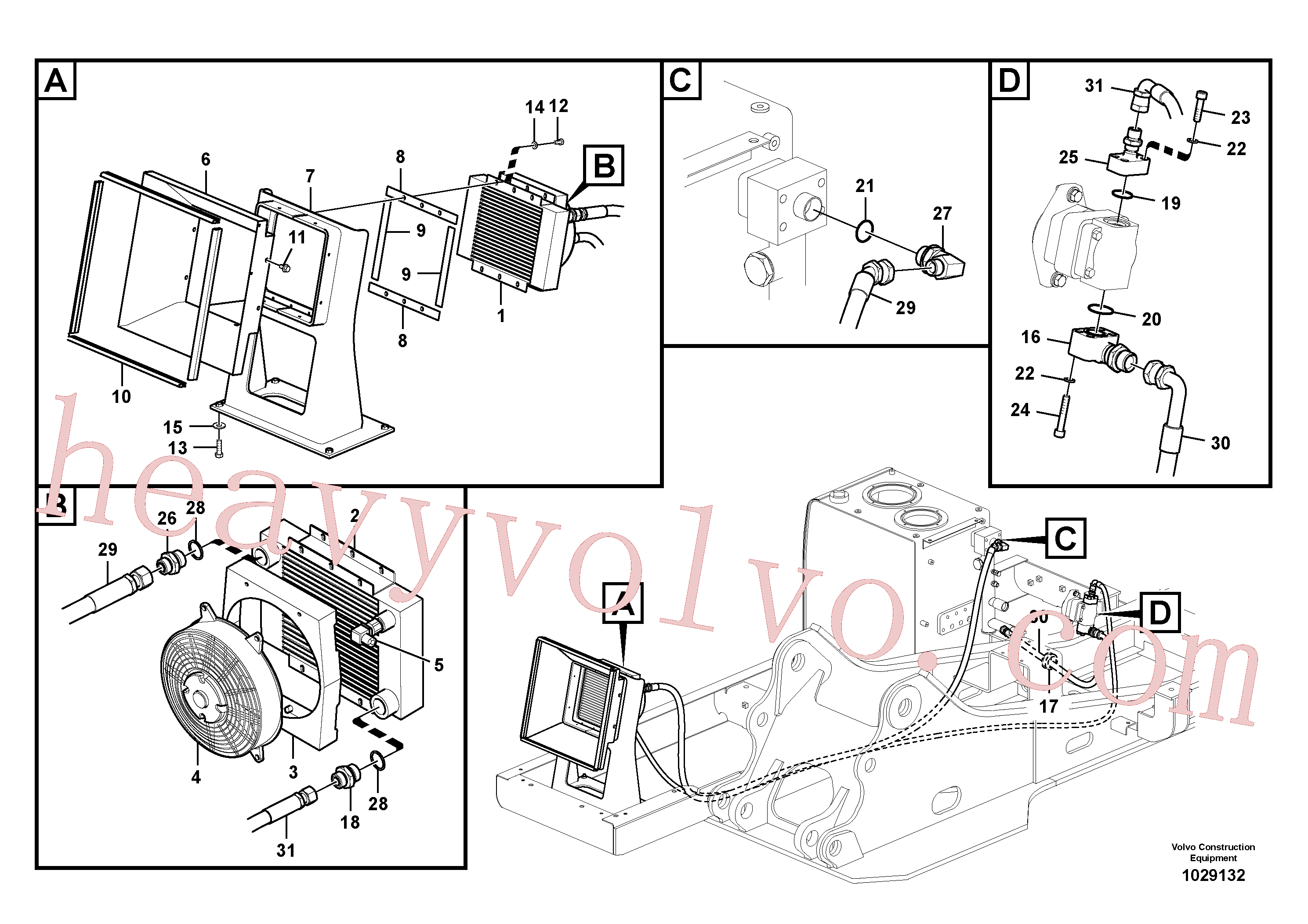 VOE14527678 Washer for Volvo Excavator Parts