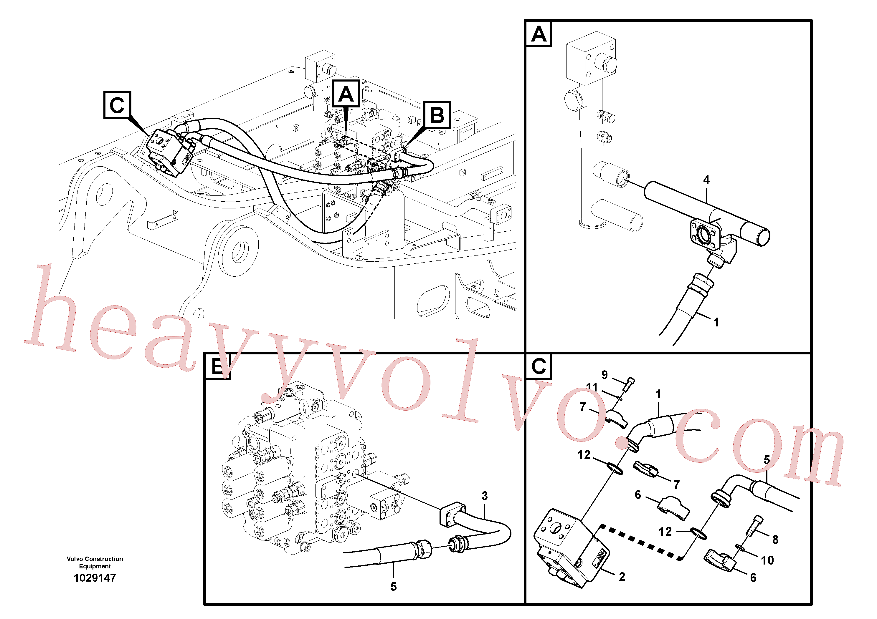 VOE14552790 Pipe for Volvo Excavator Parts