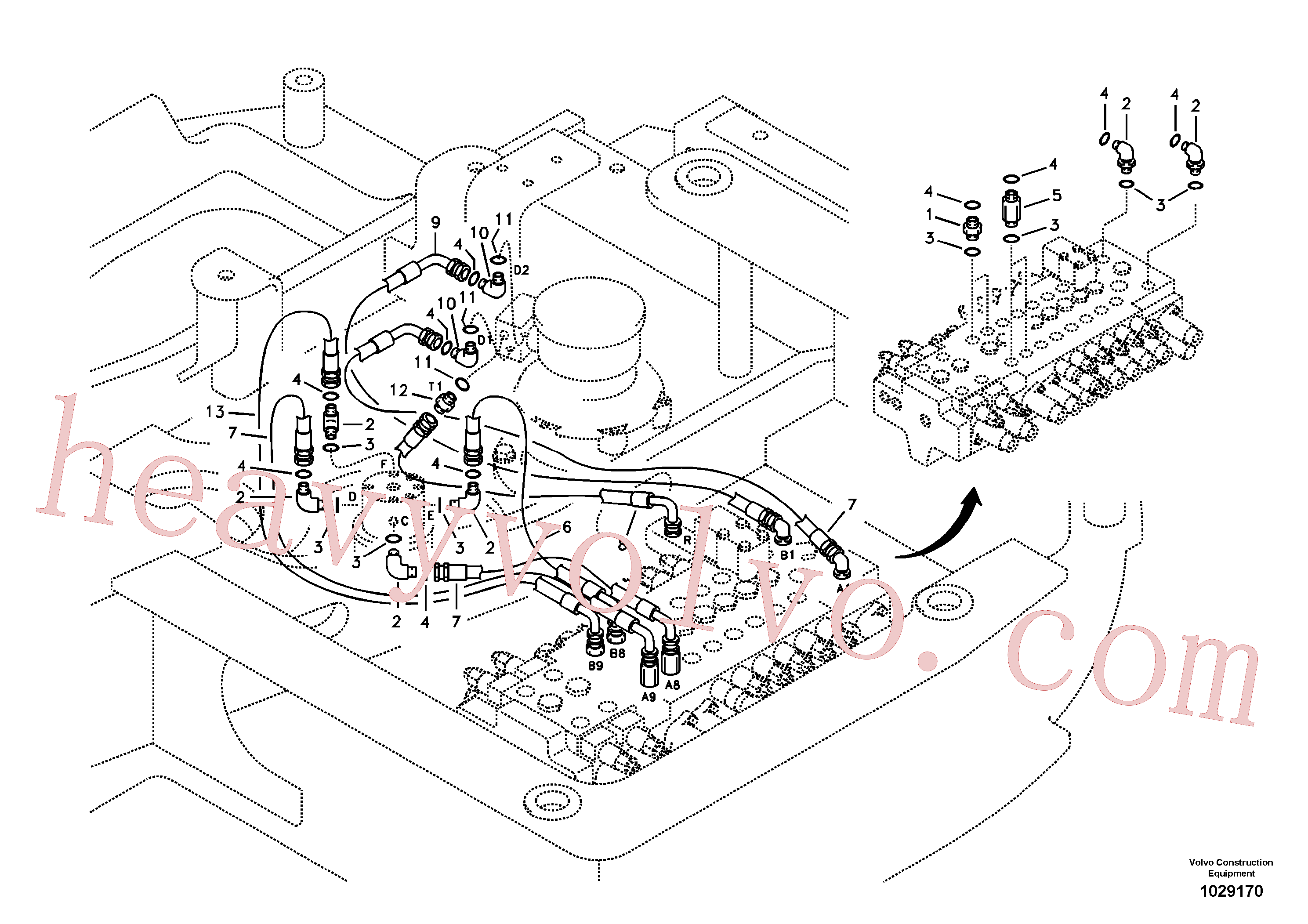 China Made SA9419-11010 Connector, Nipple parts for Volvo Excavator