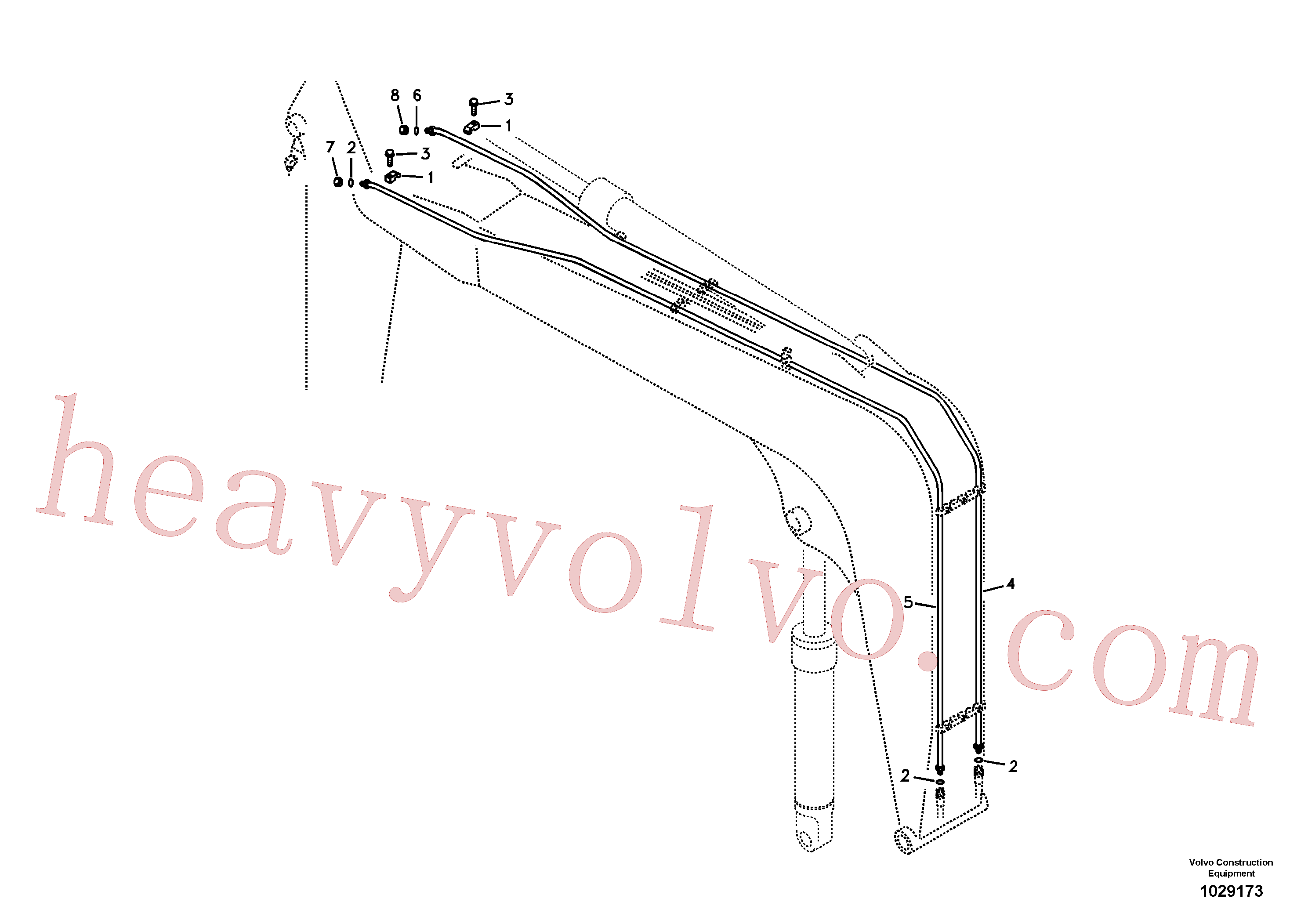 VOE14538803 Pipe for Volvo Excavator spare