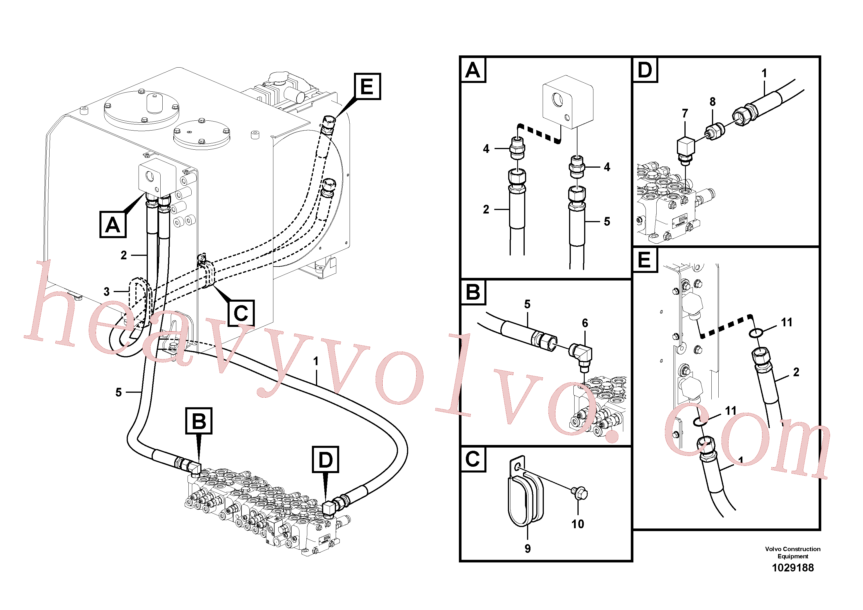 Wholesale VOE15015598 Hose assembly for Volvo Excavator