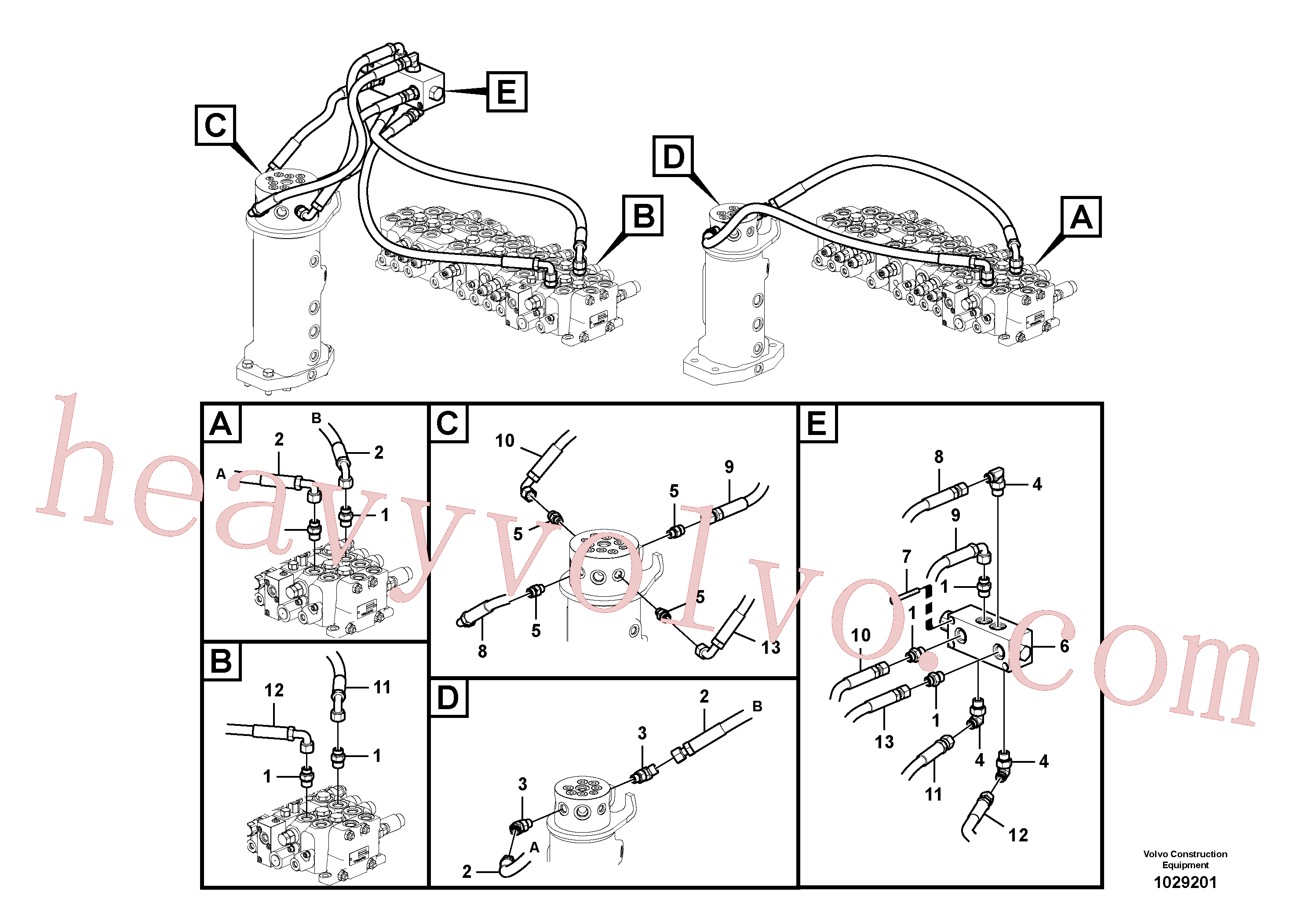 VOE936540 Hose assembly for Volvo Excavator spare