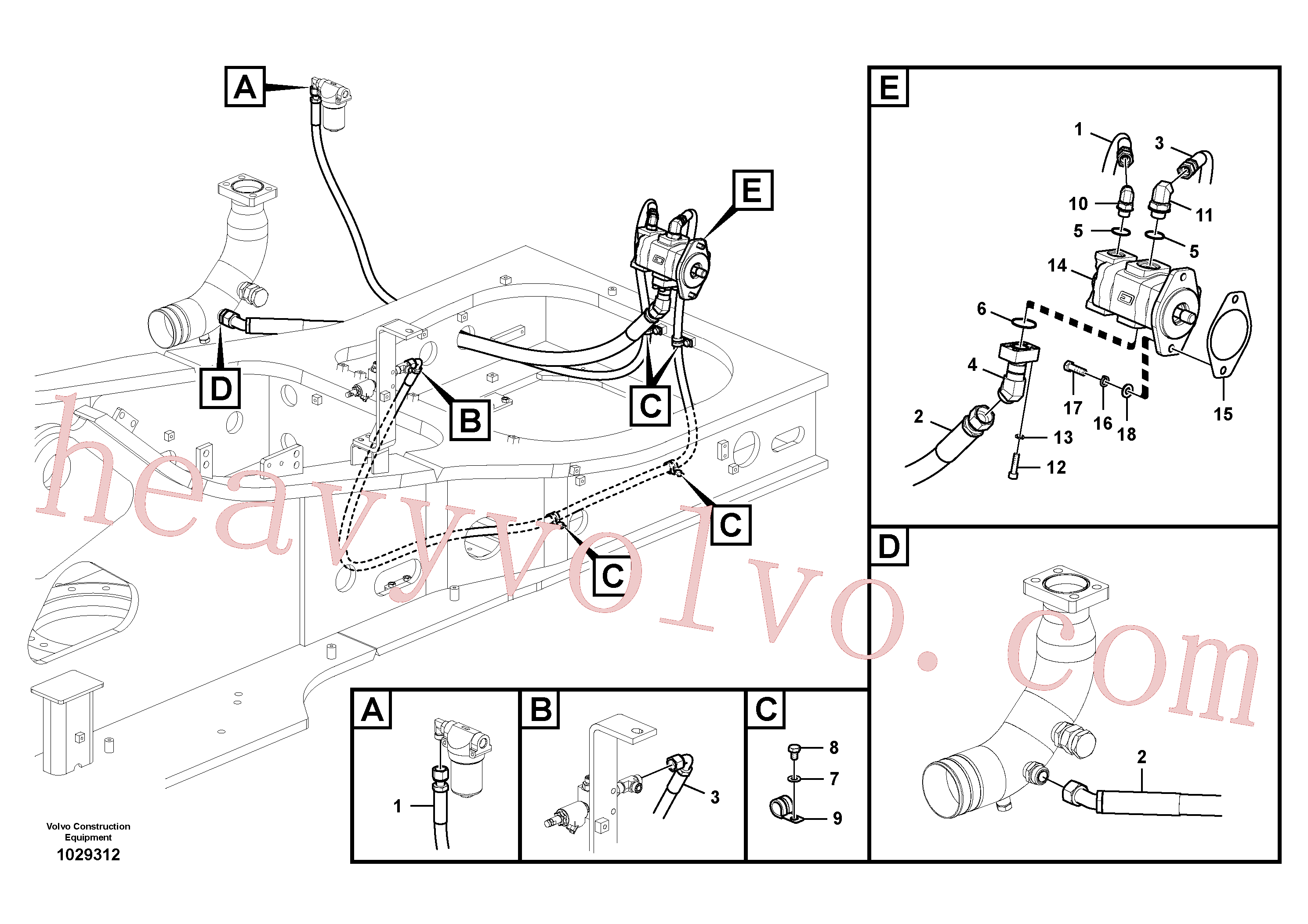 Volvo excavator part VOE14543540 Flange for sale