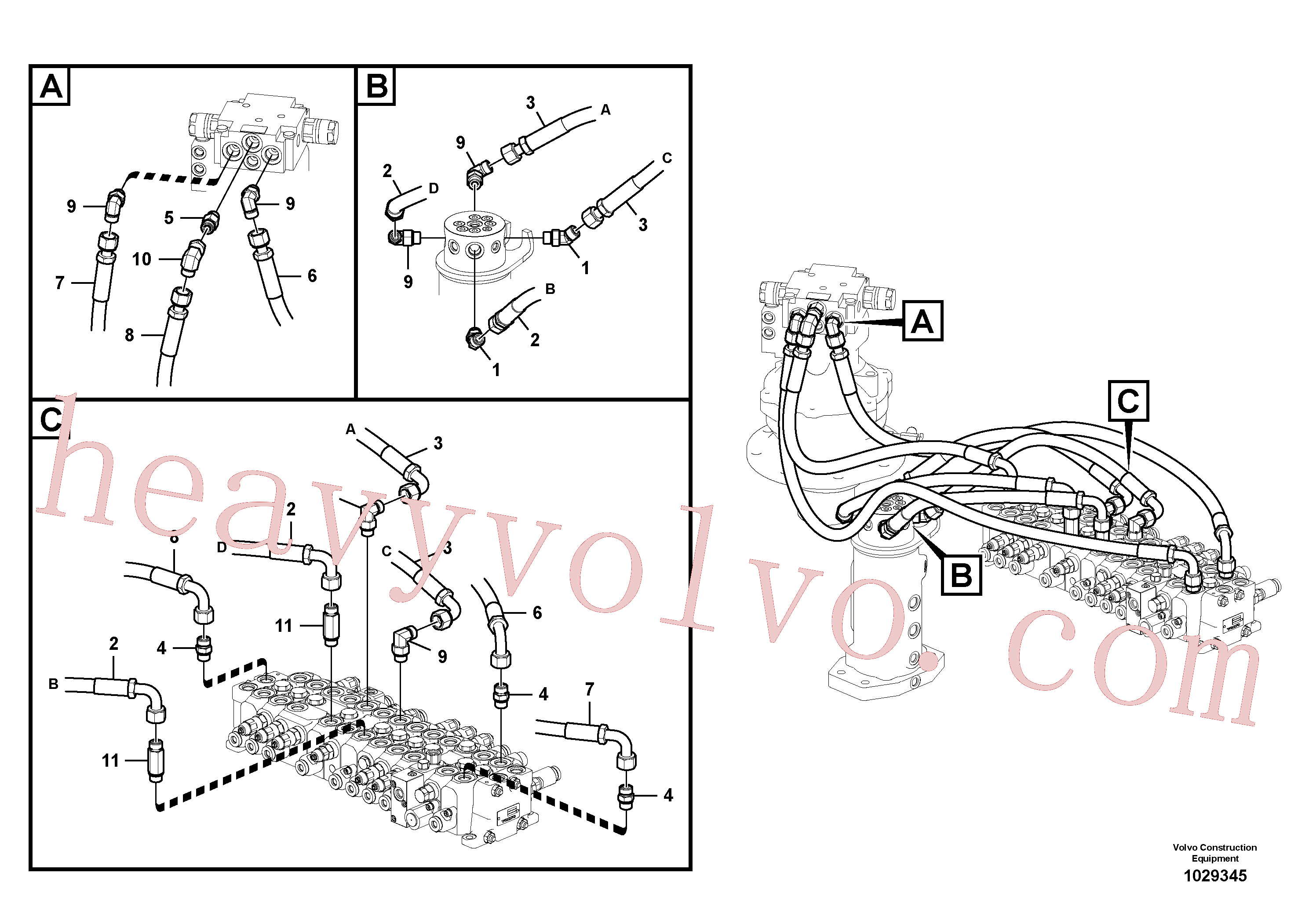 SA9403-04512 Hose assembly for Volvo Excavator Parts