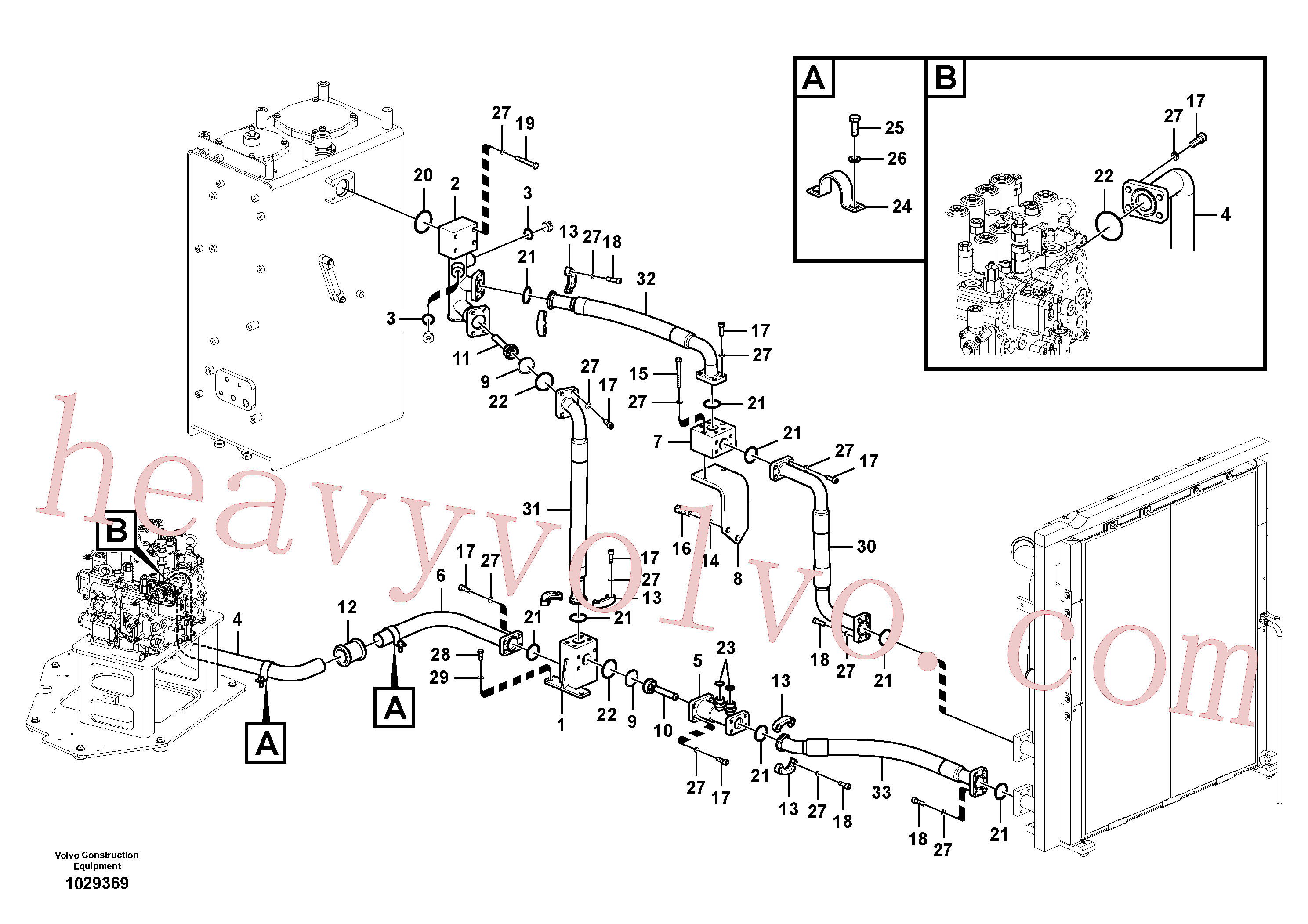 VOE14882089 Hose assembly for Volvo Excavator Parts