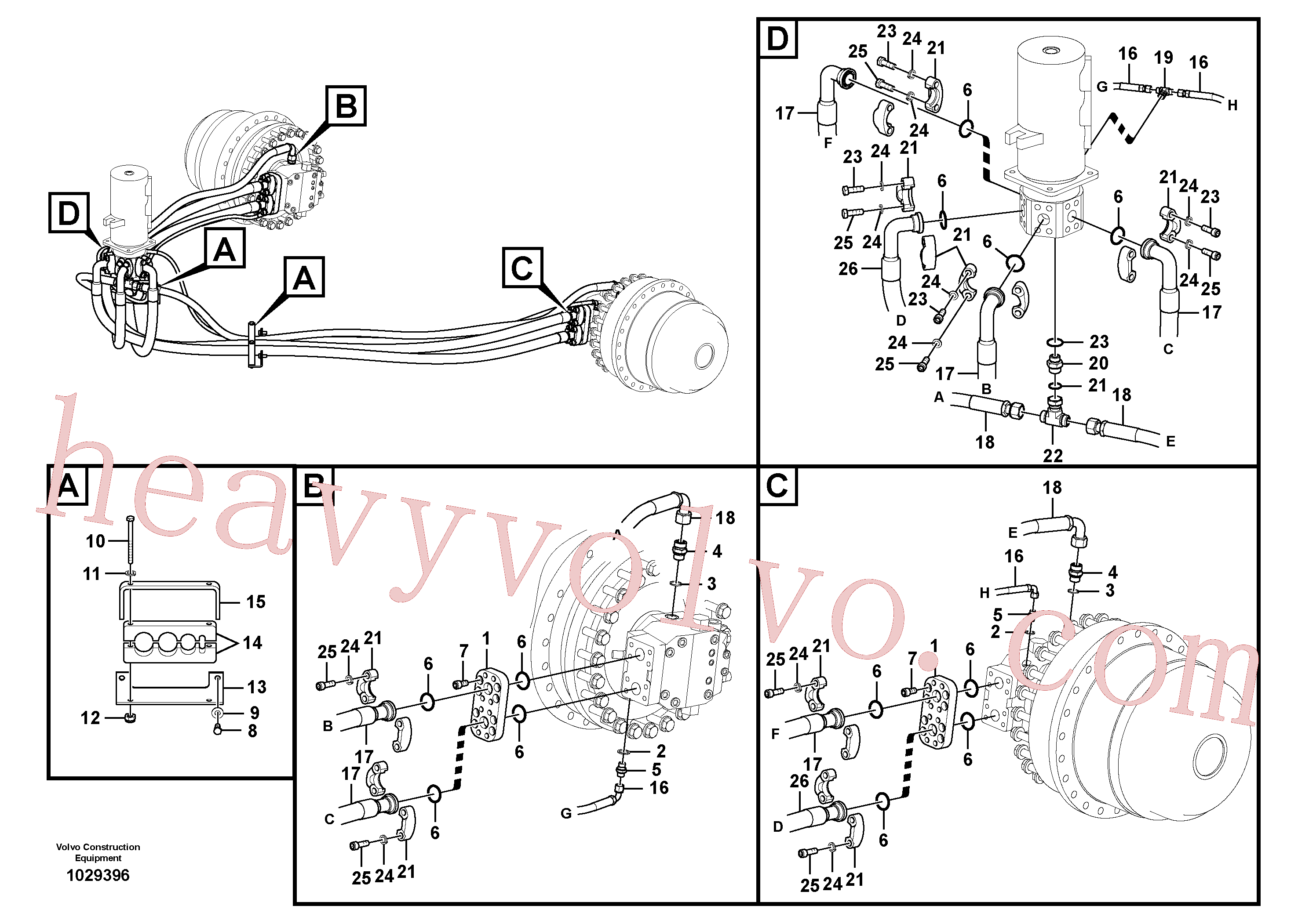 VOE993031 Hexagon screw for Volvo Excavator Parts
