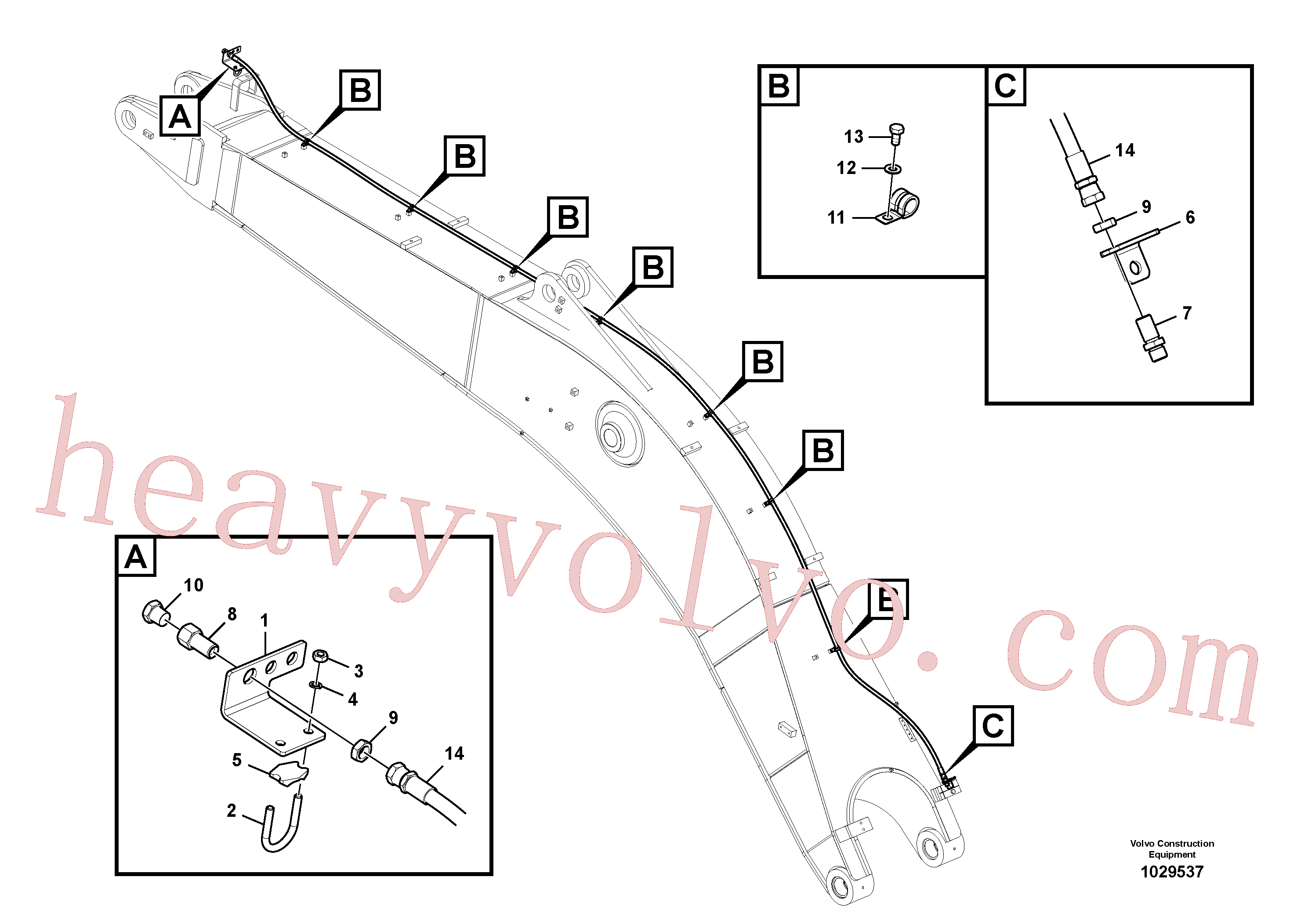 VOE14880632 U-bolt for Volvo Excavator Parts