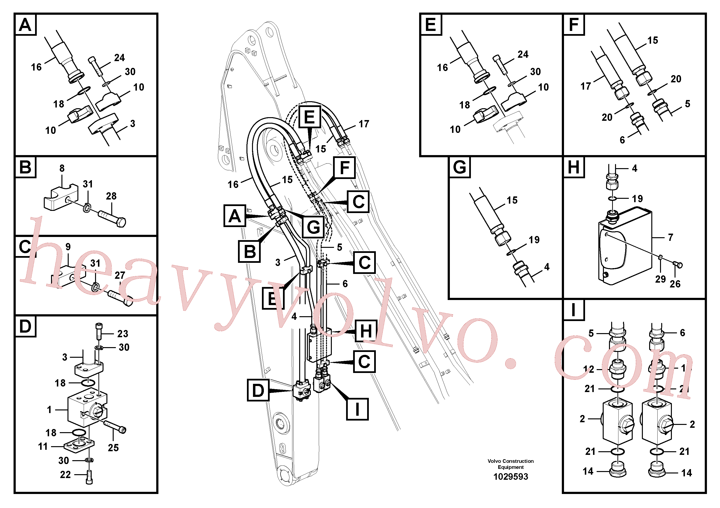 Volvo excavator part VOE14511961 Pipe for sale