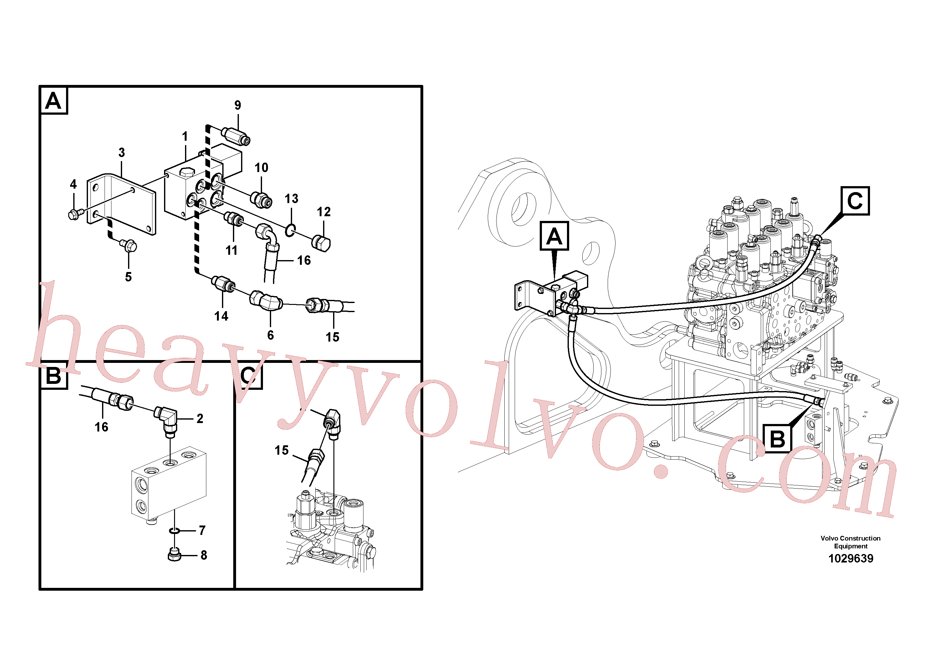 VOE14555859 Bracket for Volvo Excavator spare