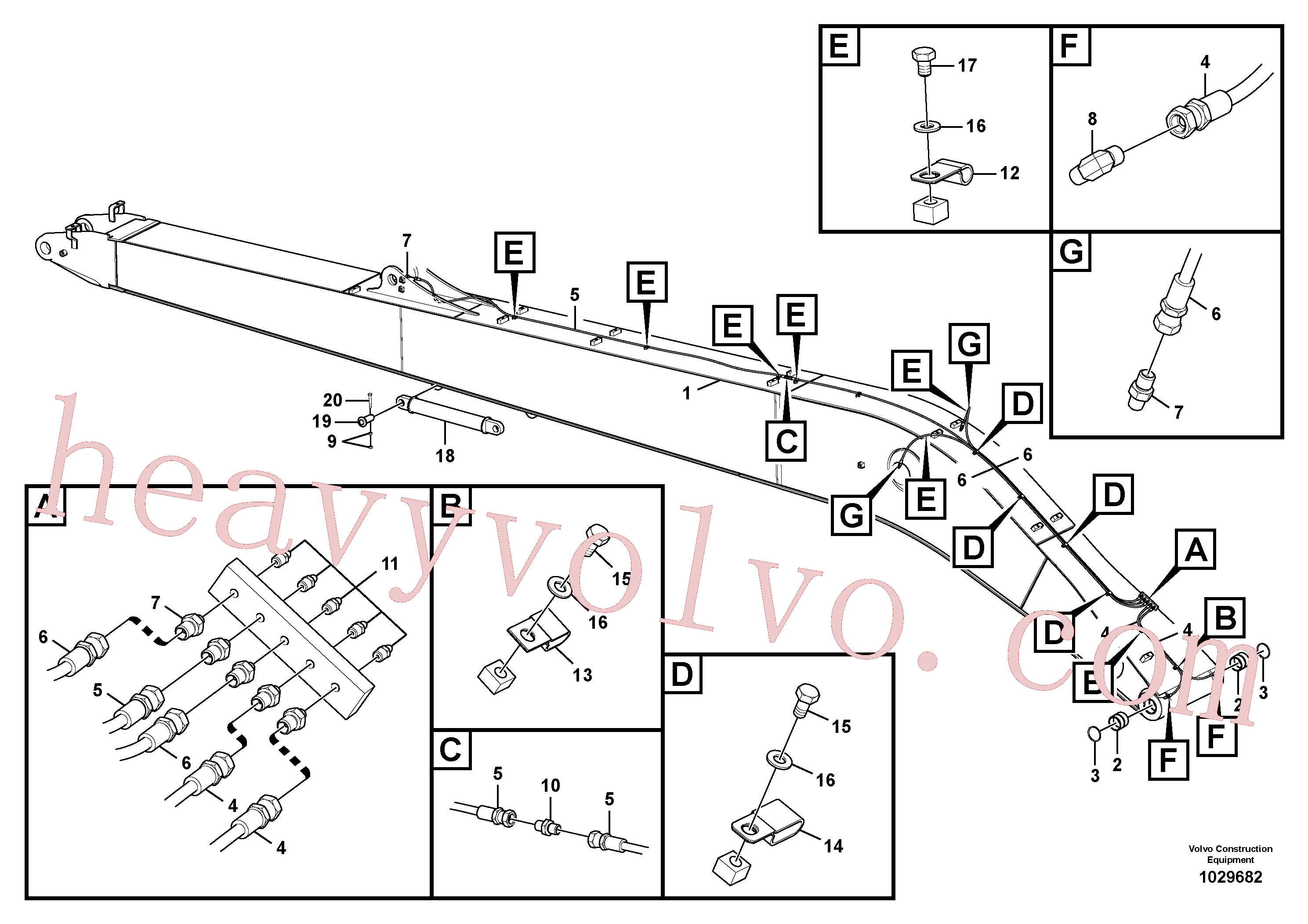 VOE14606529 Bushing for Volvo Excavator Parts