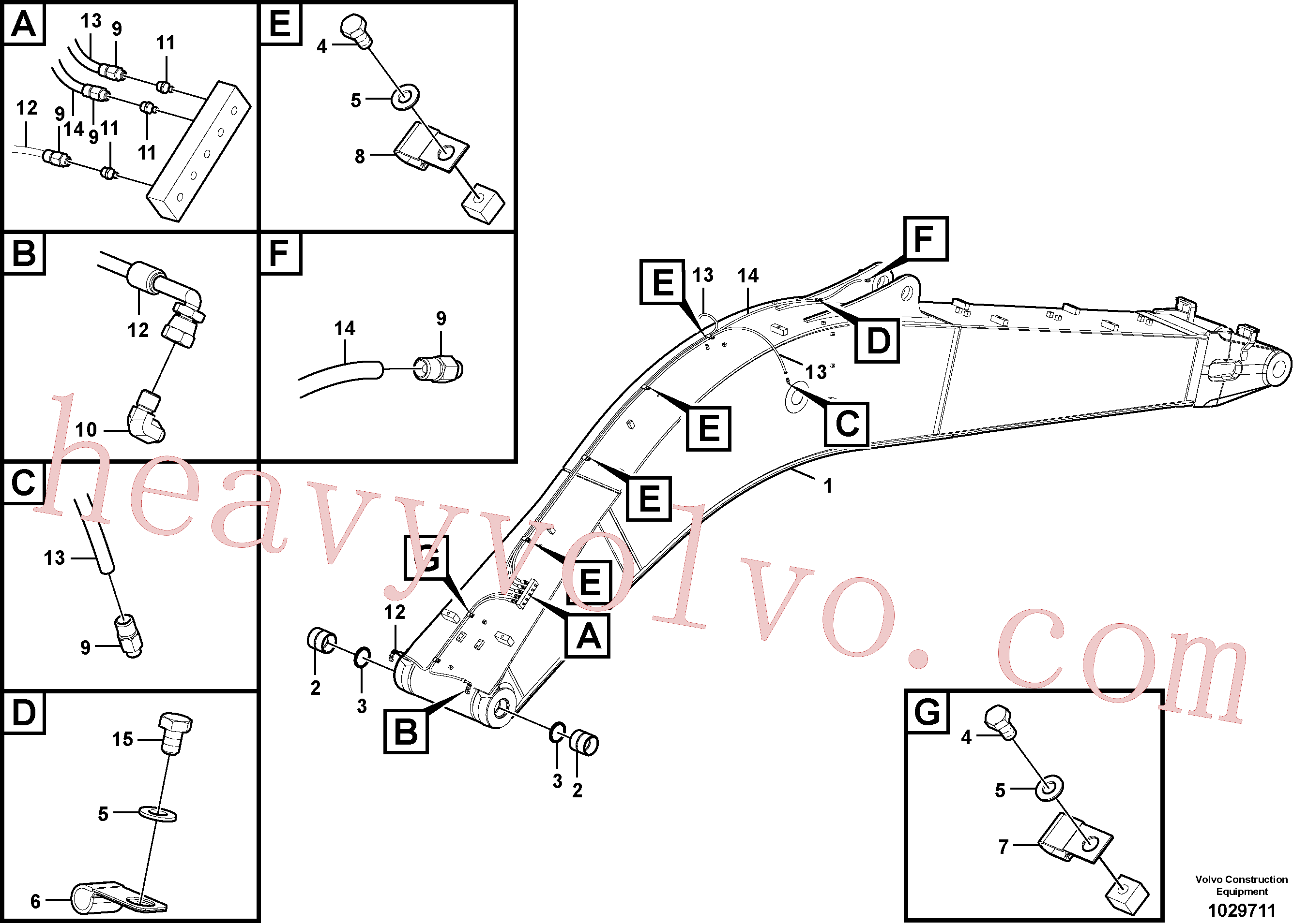 Volvo excavator part VOE14645737 Bushing for sale