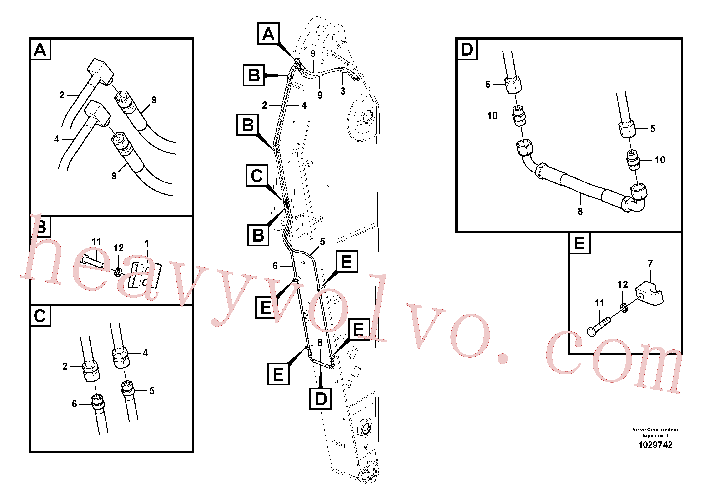 Volvo excavator part VOE14504785 Pipe for sale