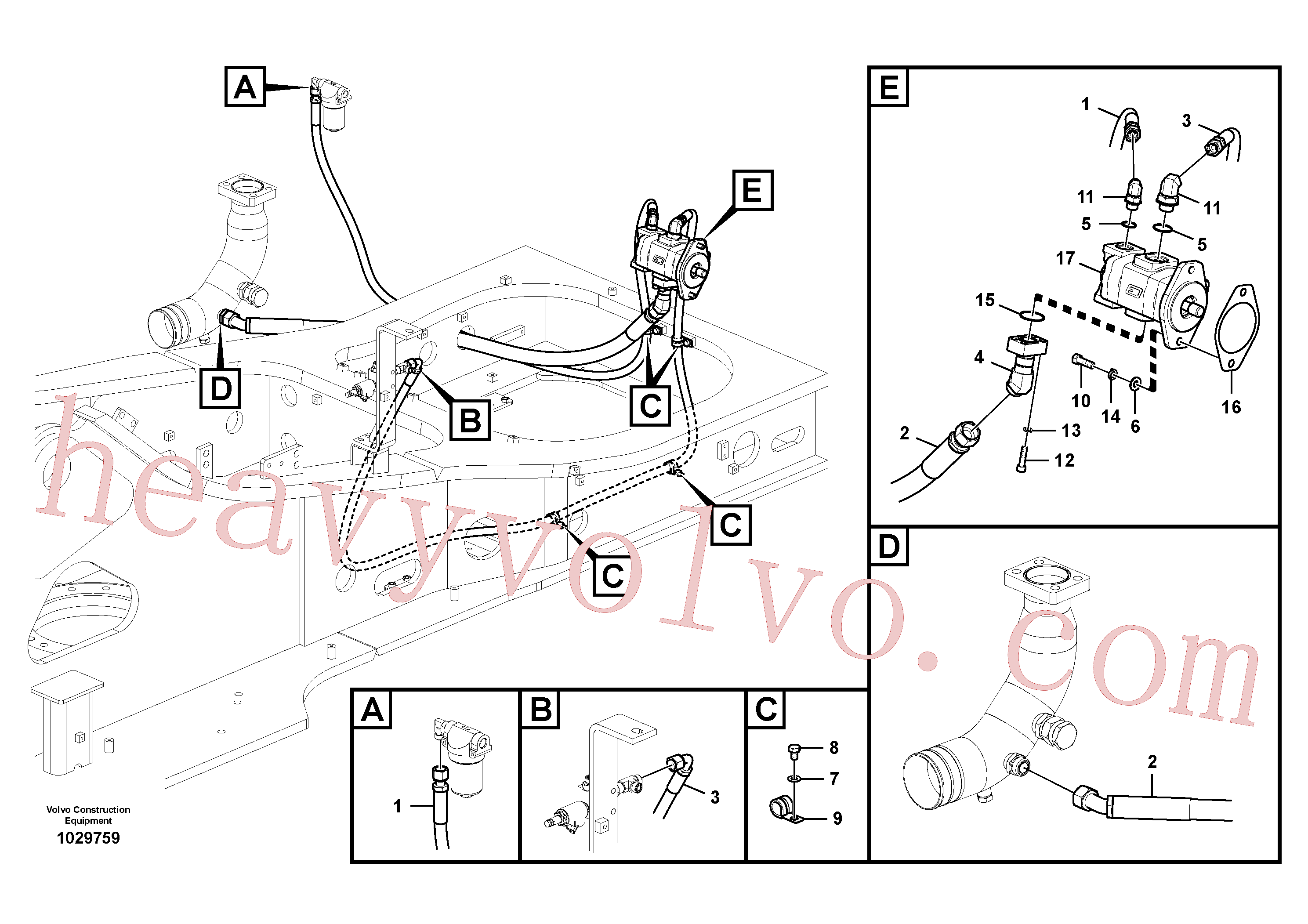 Volvo excavator part VOE14543540 Flange for sale