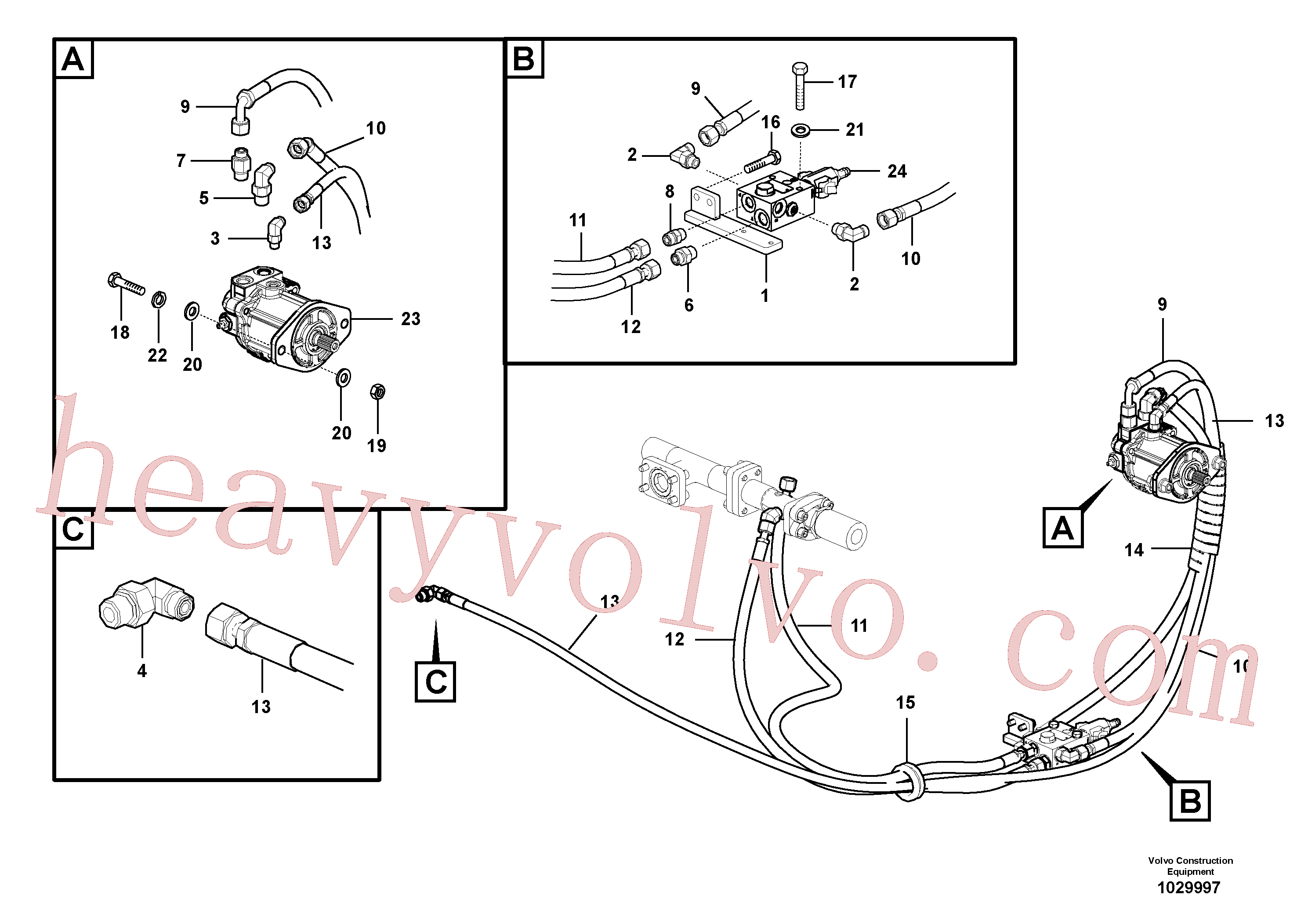 Volvo excavator part VOE14388438 Valve for sale