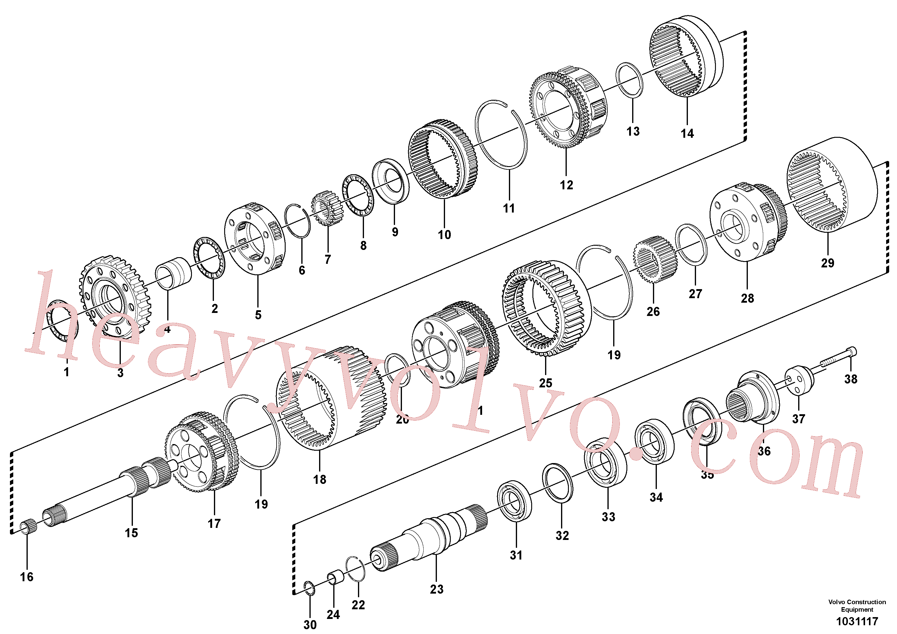 VOE990495 Ball bearing for Volvo Excavator Parts