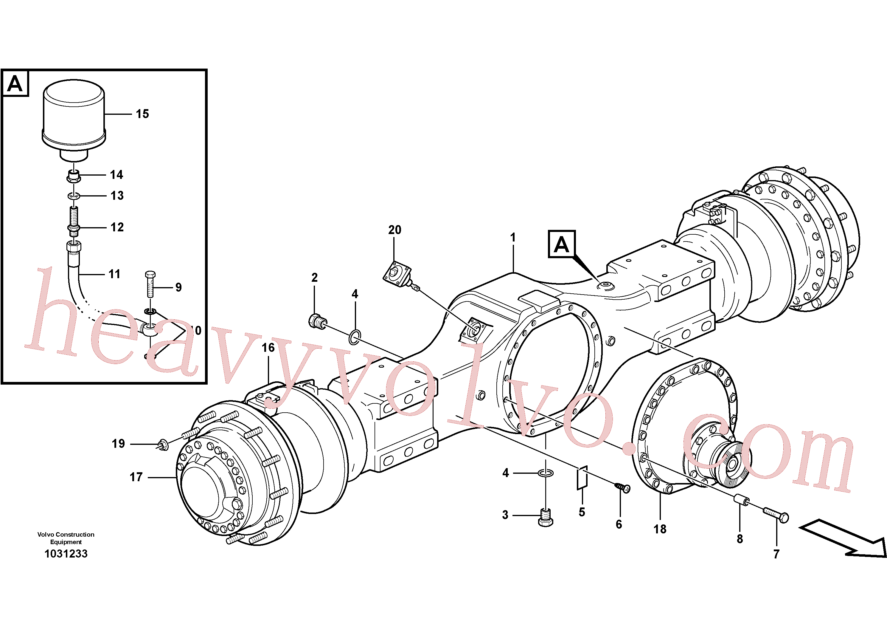 VOE8152009 Air filter, Valve for Volvo Excavator spare